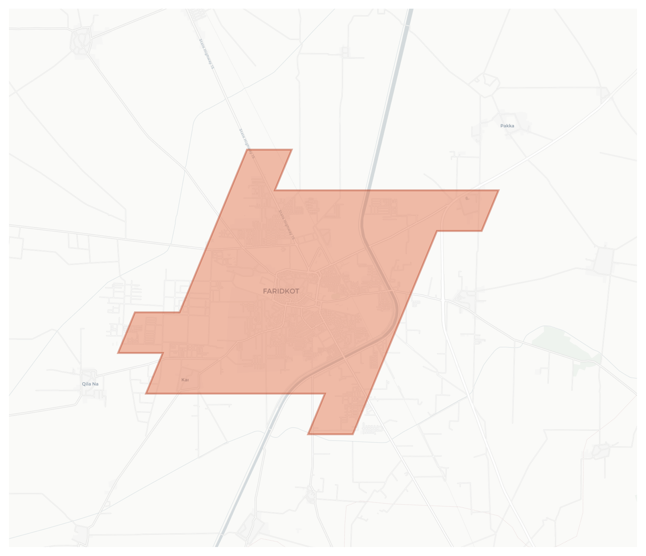 Faridkot geographic map