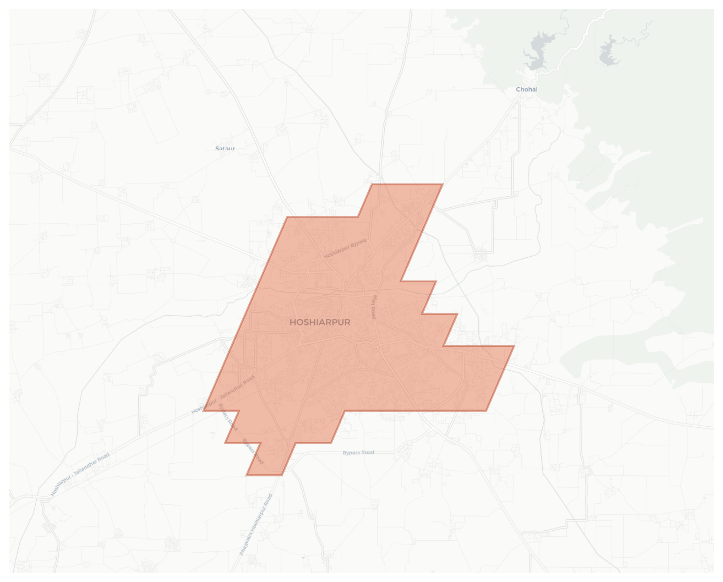 Hoshiarpur geographic map