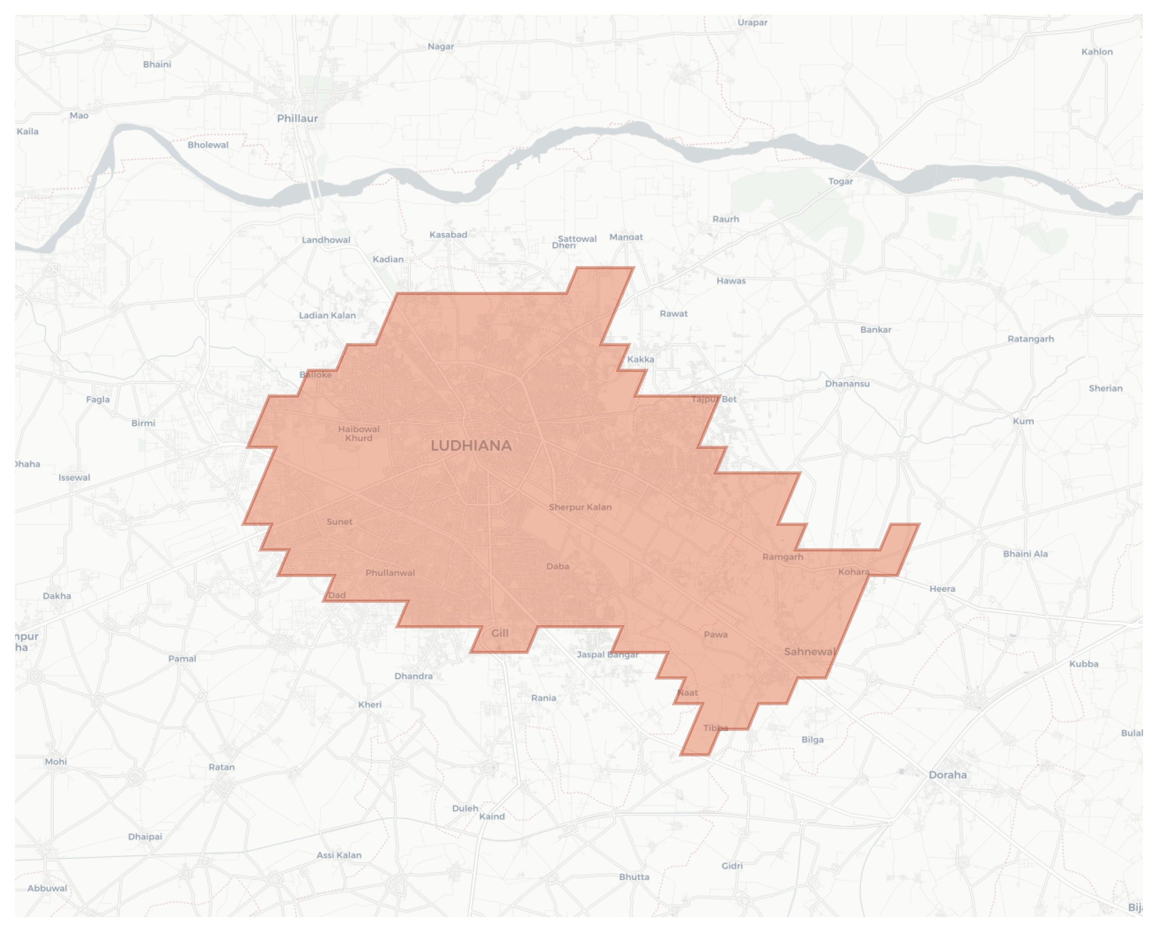 Ludhiana geographic map