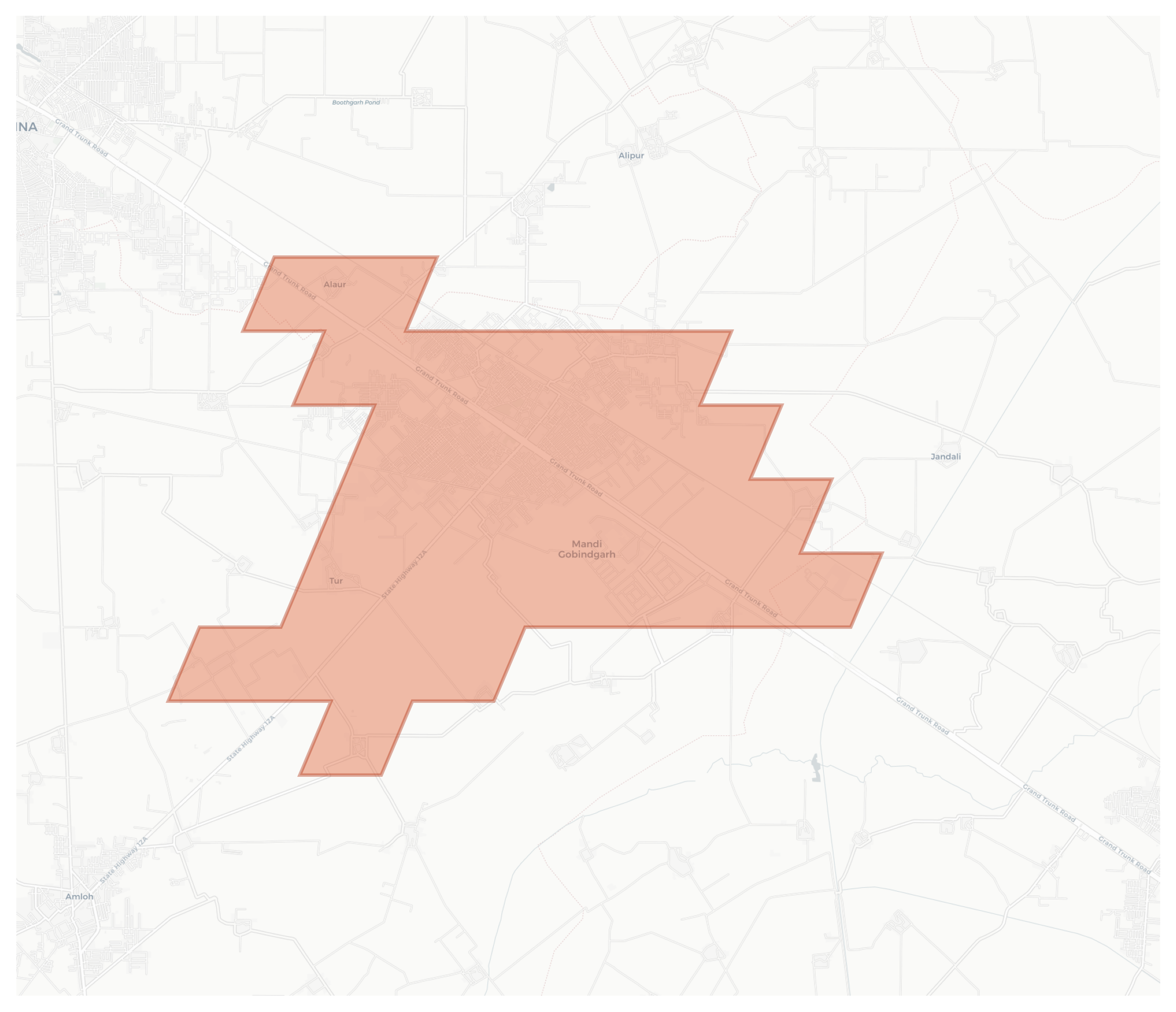 Mandi Gobindgarh geographic map