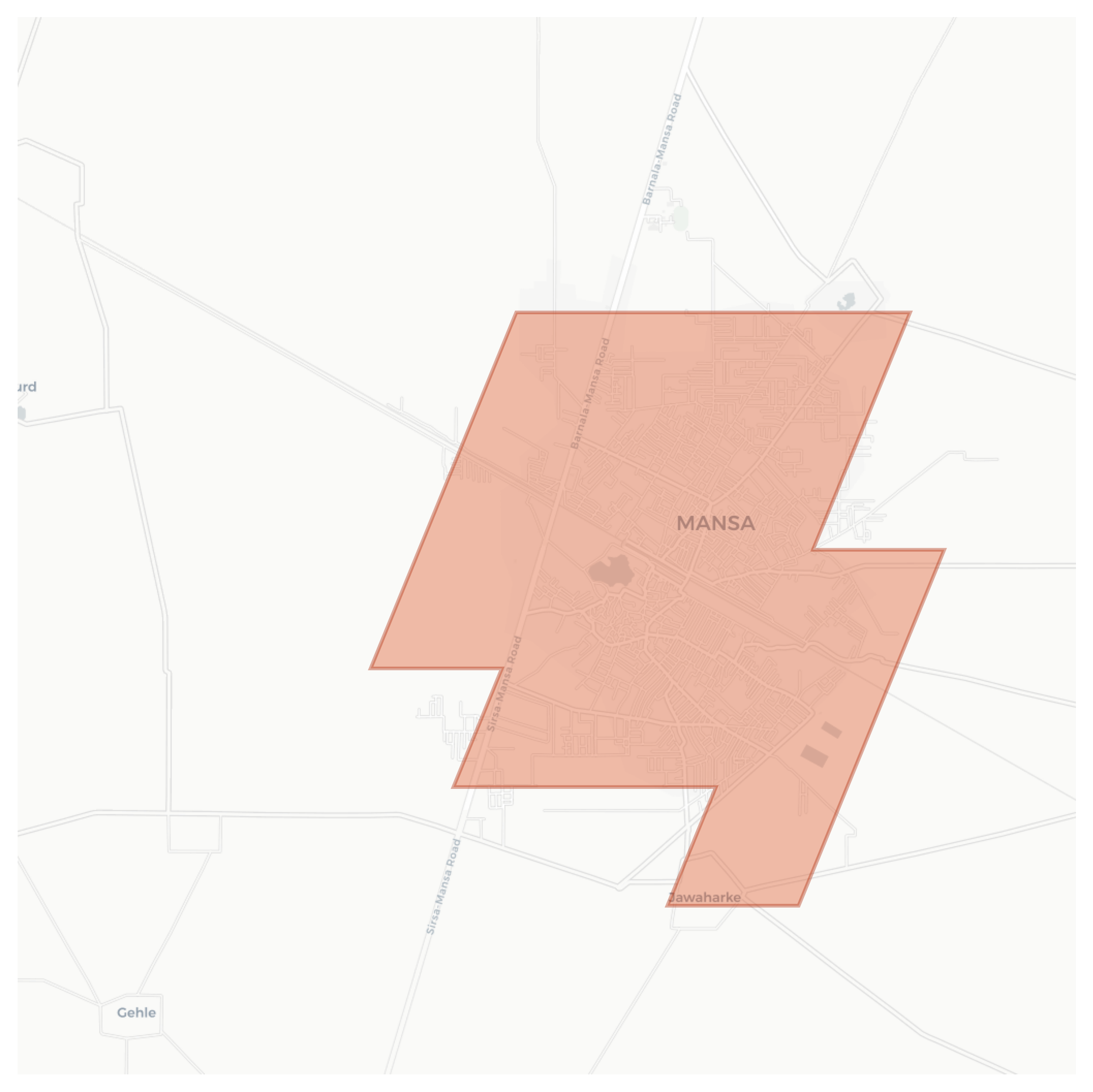 Mansa geographic map