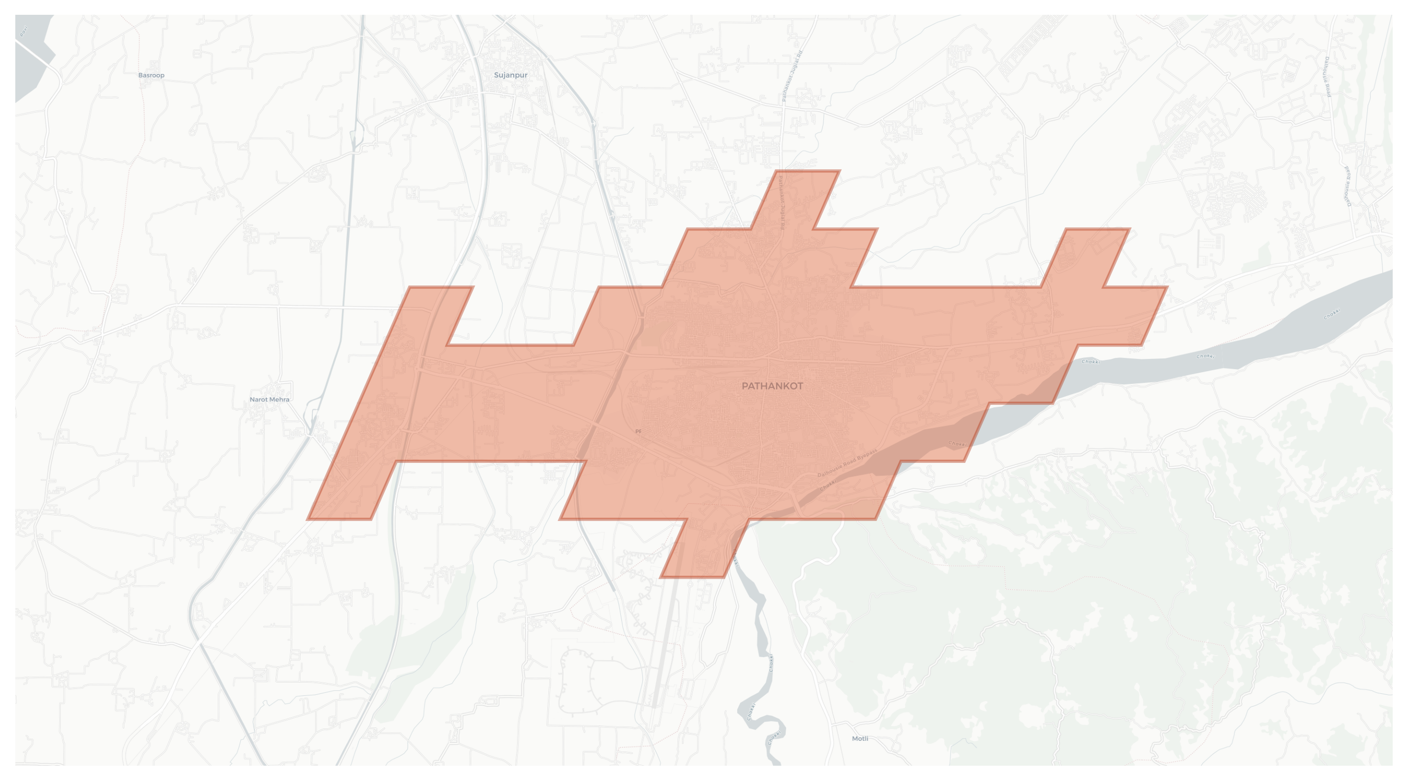 Pathankot geographic map
