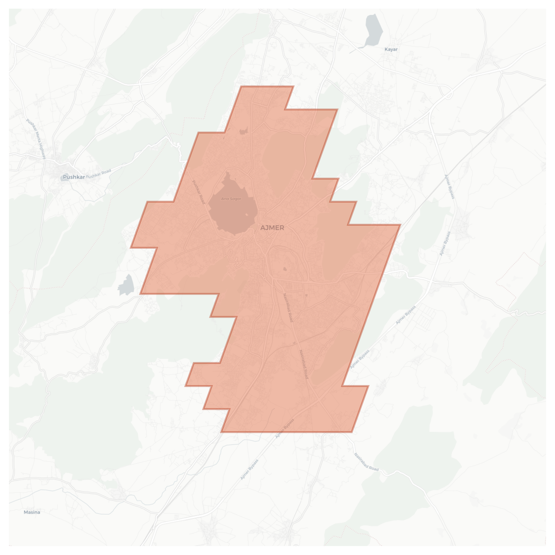 Ajmer geographic map