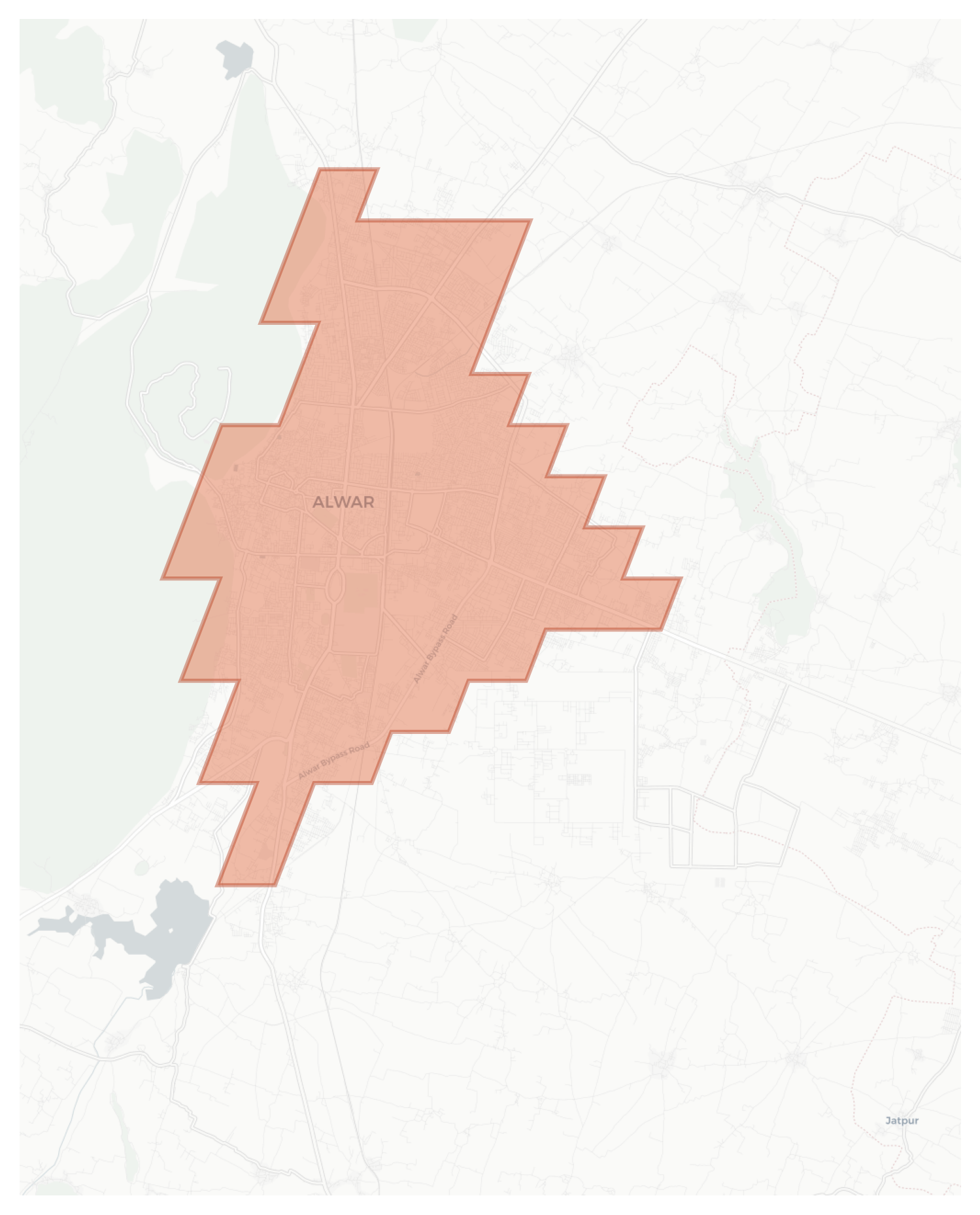 Alwar geographic map