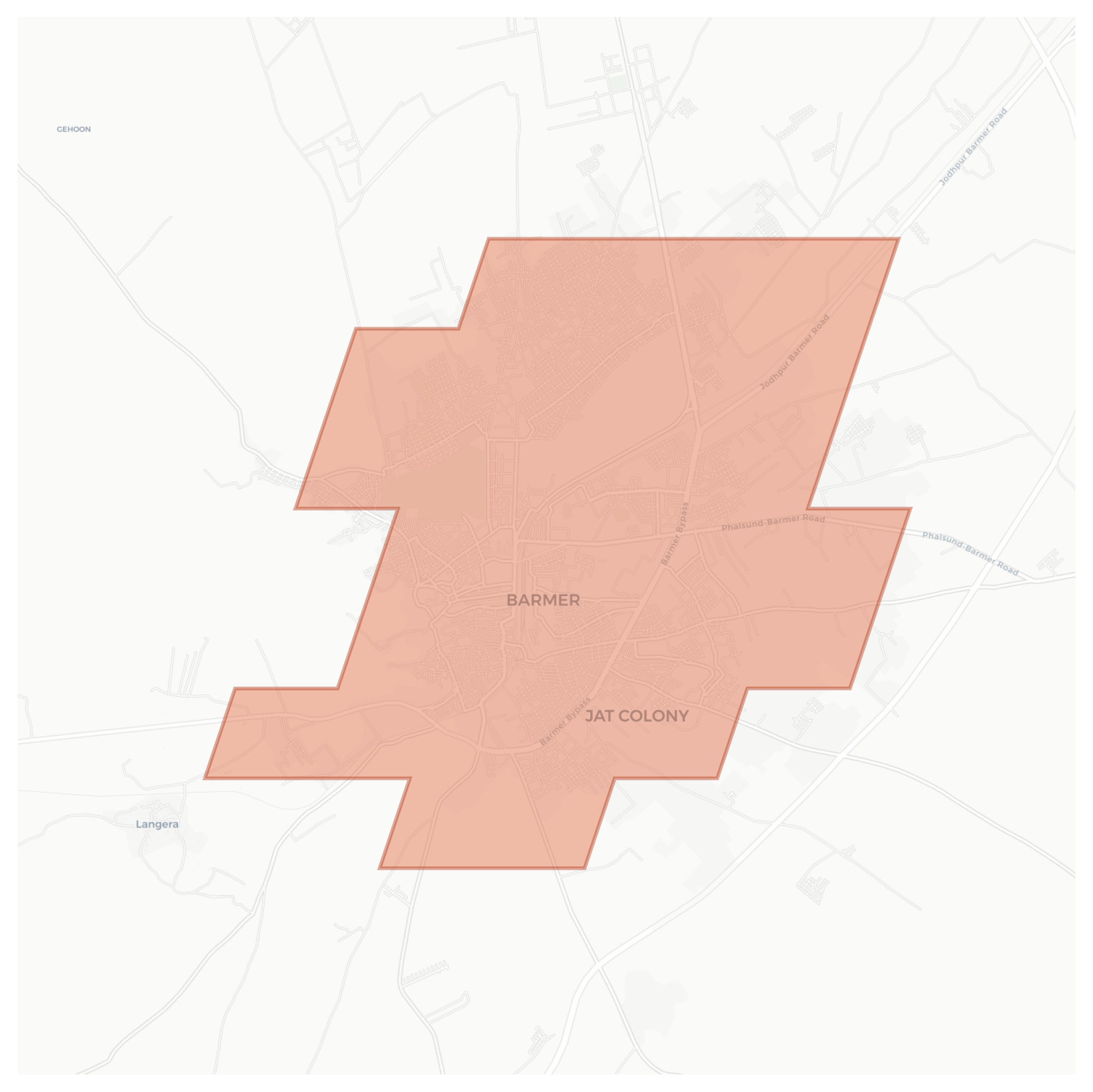 Barmer geographic map