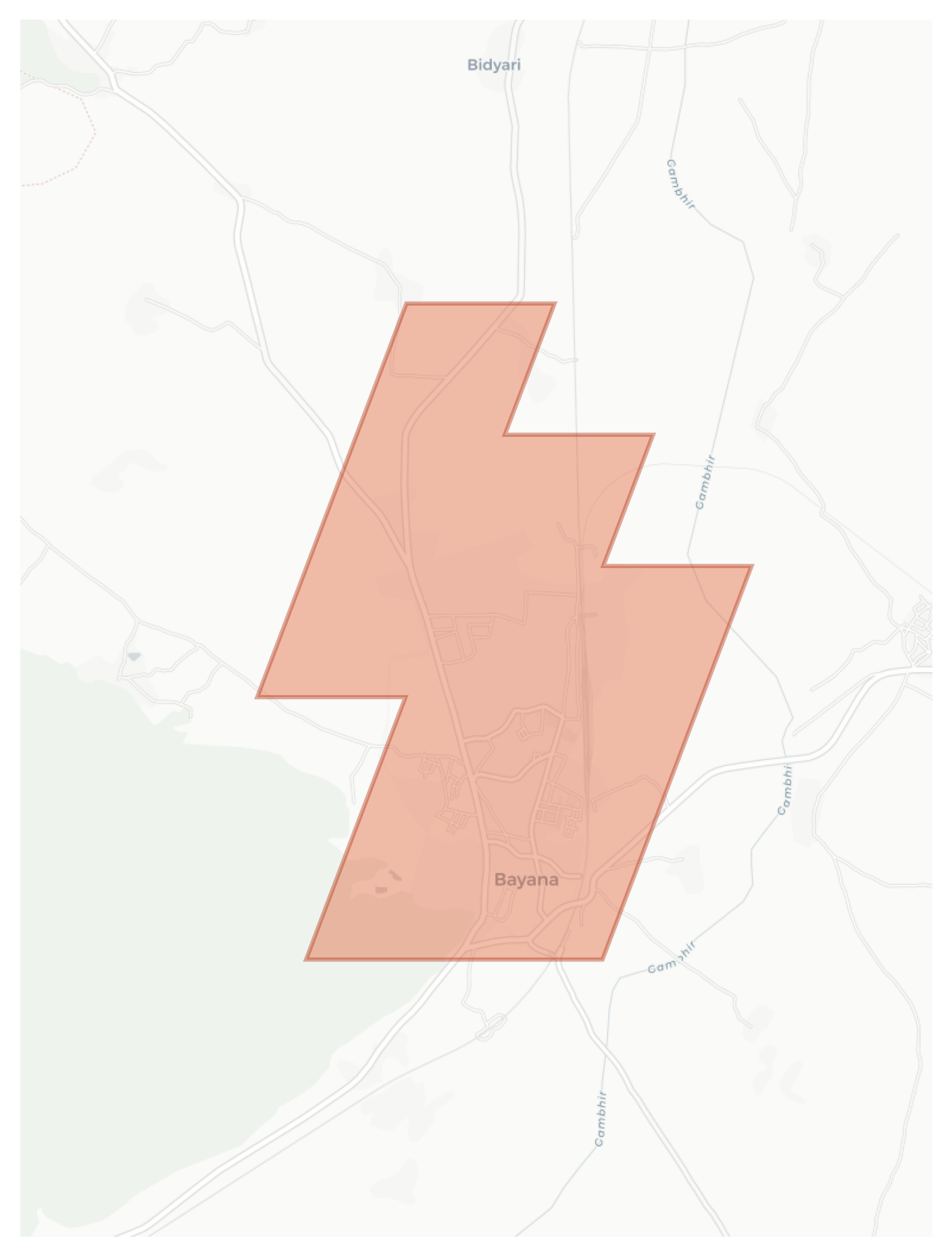 Bayana geographic map