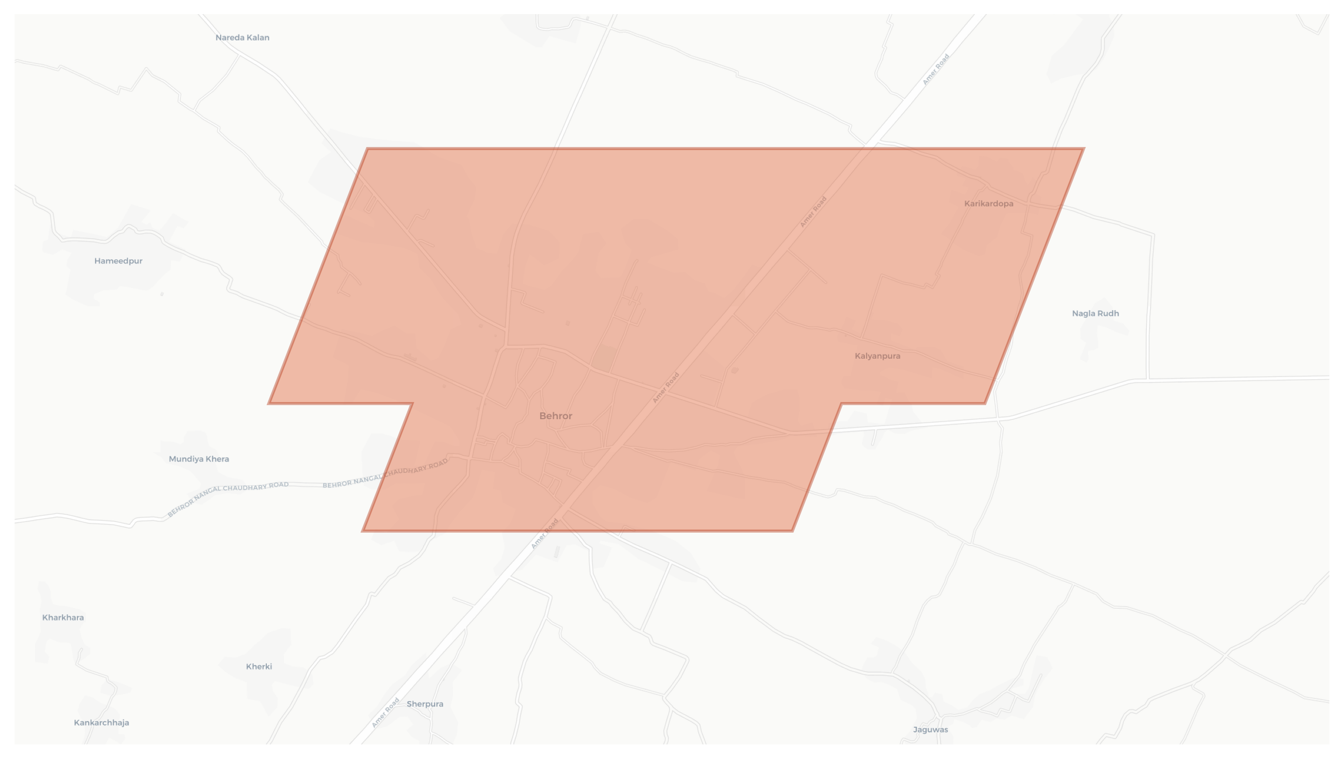 Behror geographic map