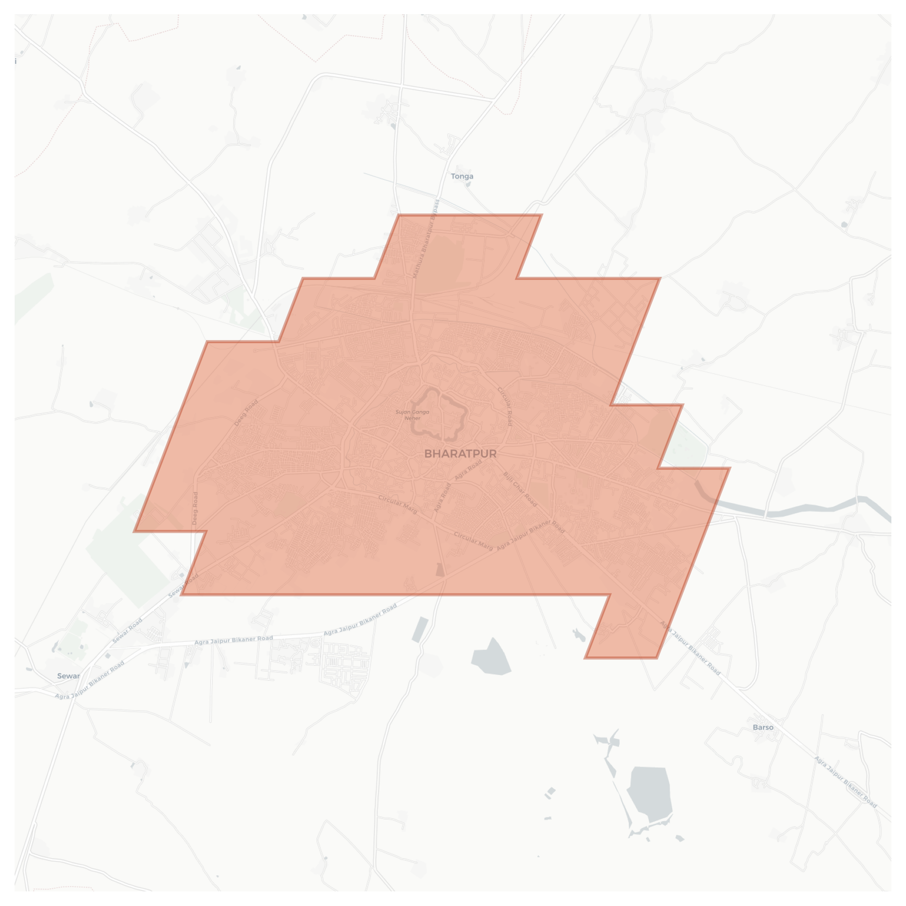 Bharatpur geographic map
