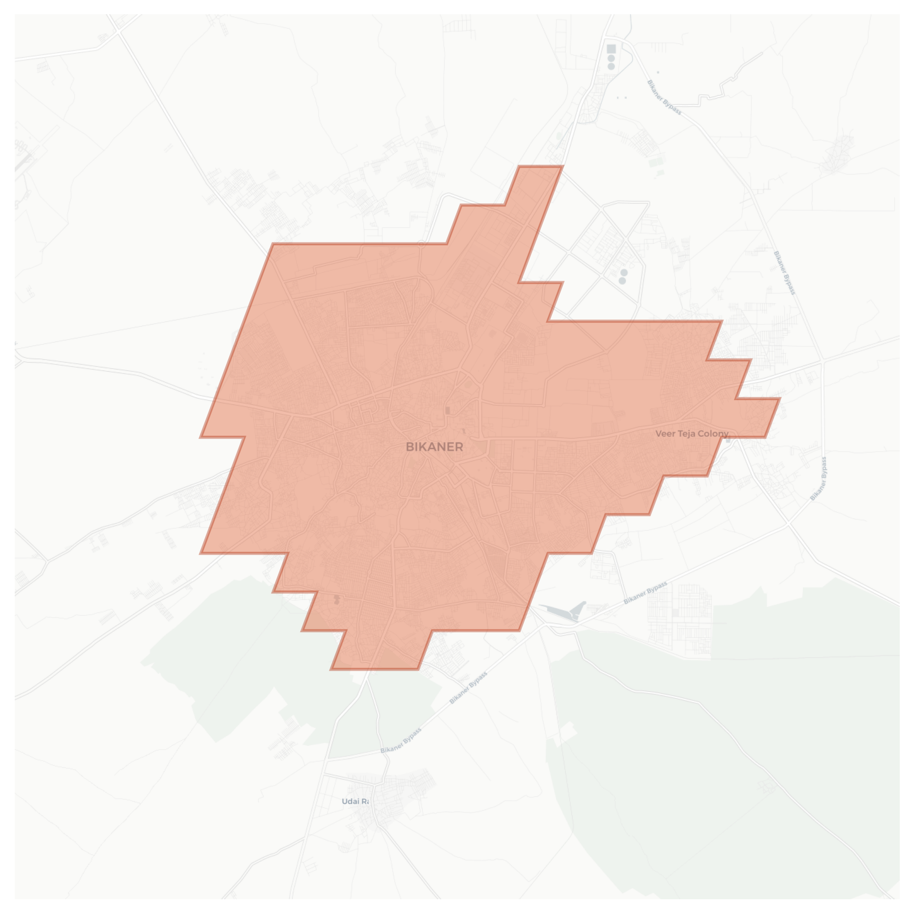 Bikaner geographic map