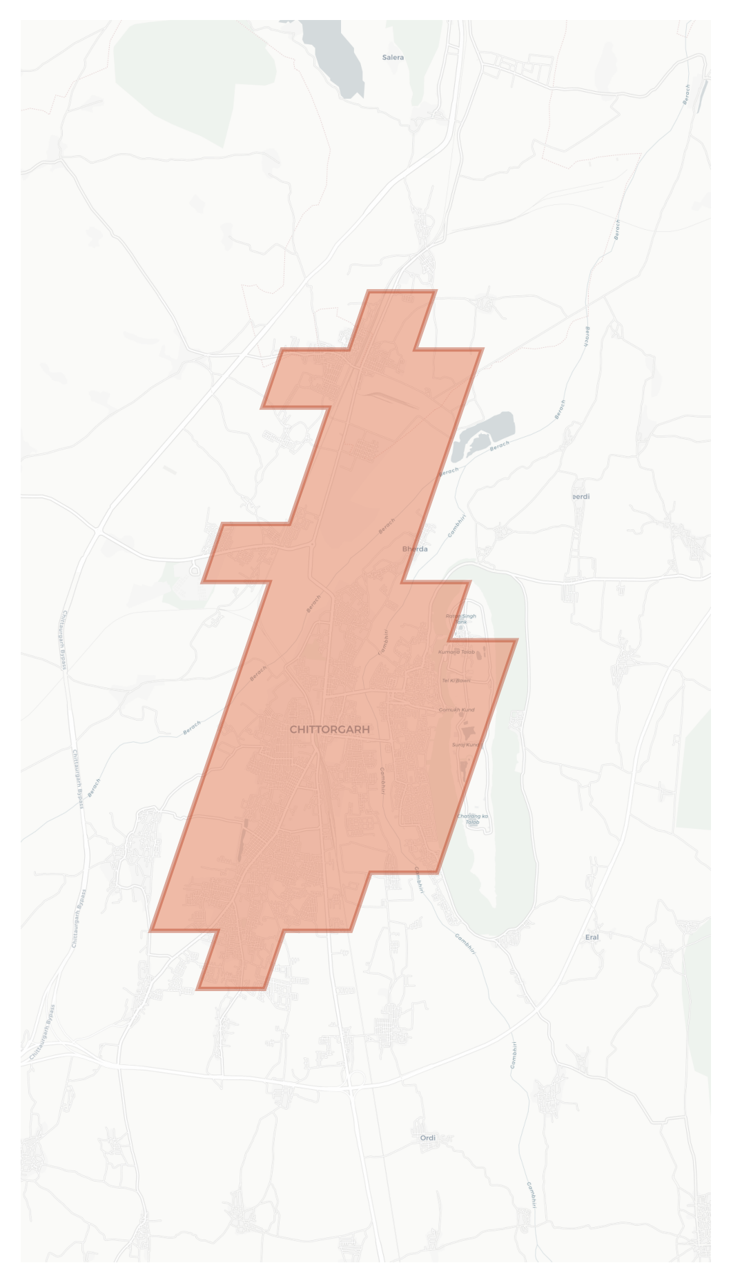Chittorgarh geographic map