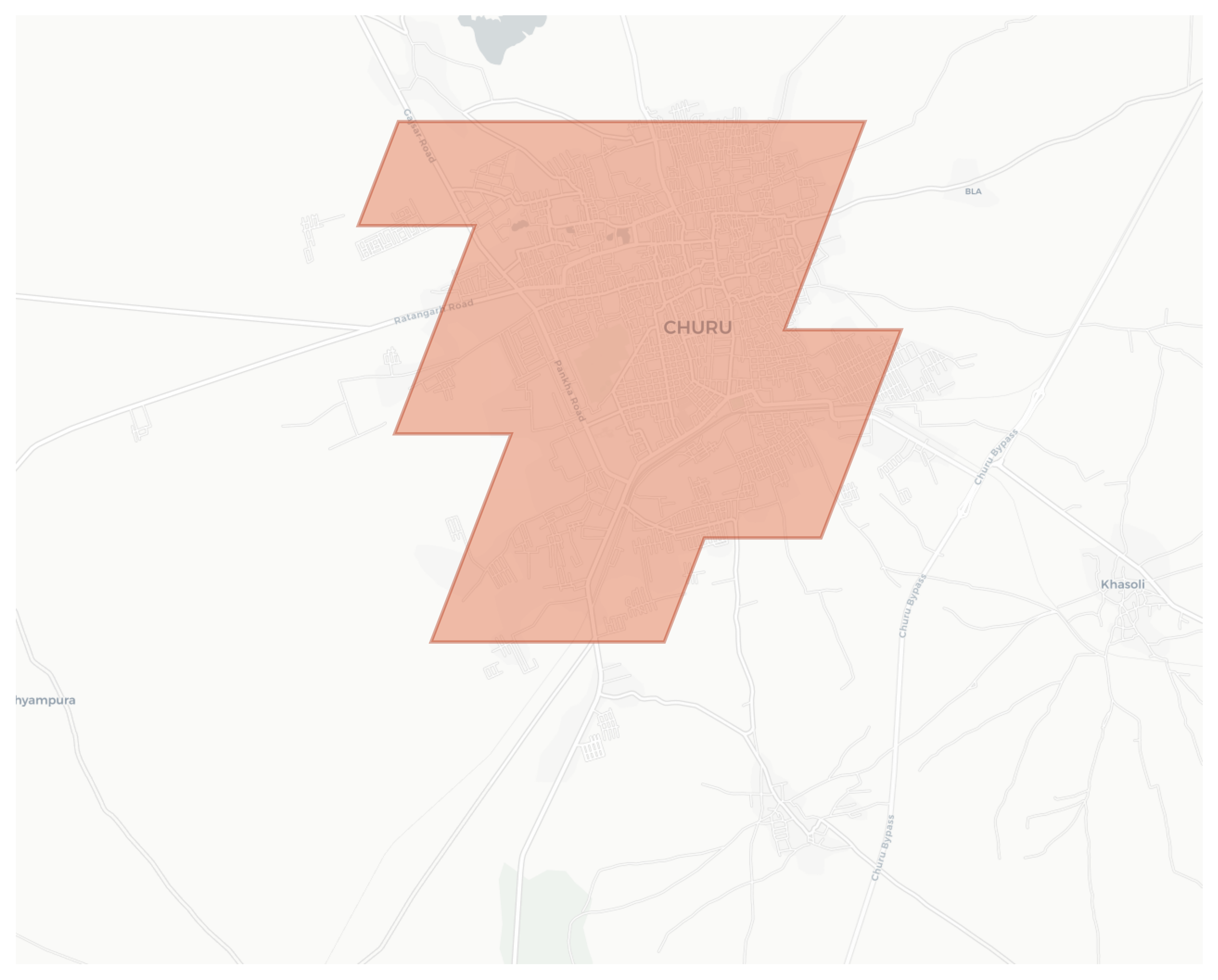 Churu geographic map