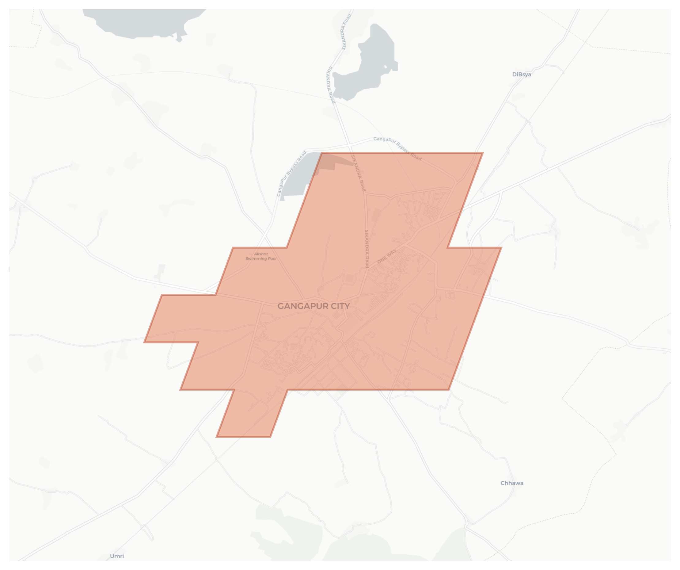 Gangapur City geographic map
