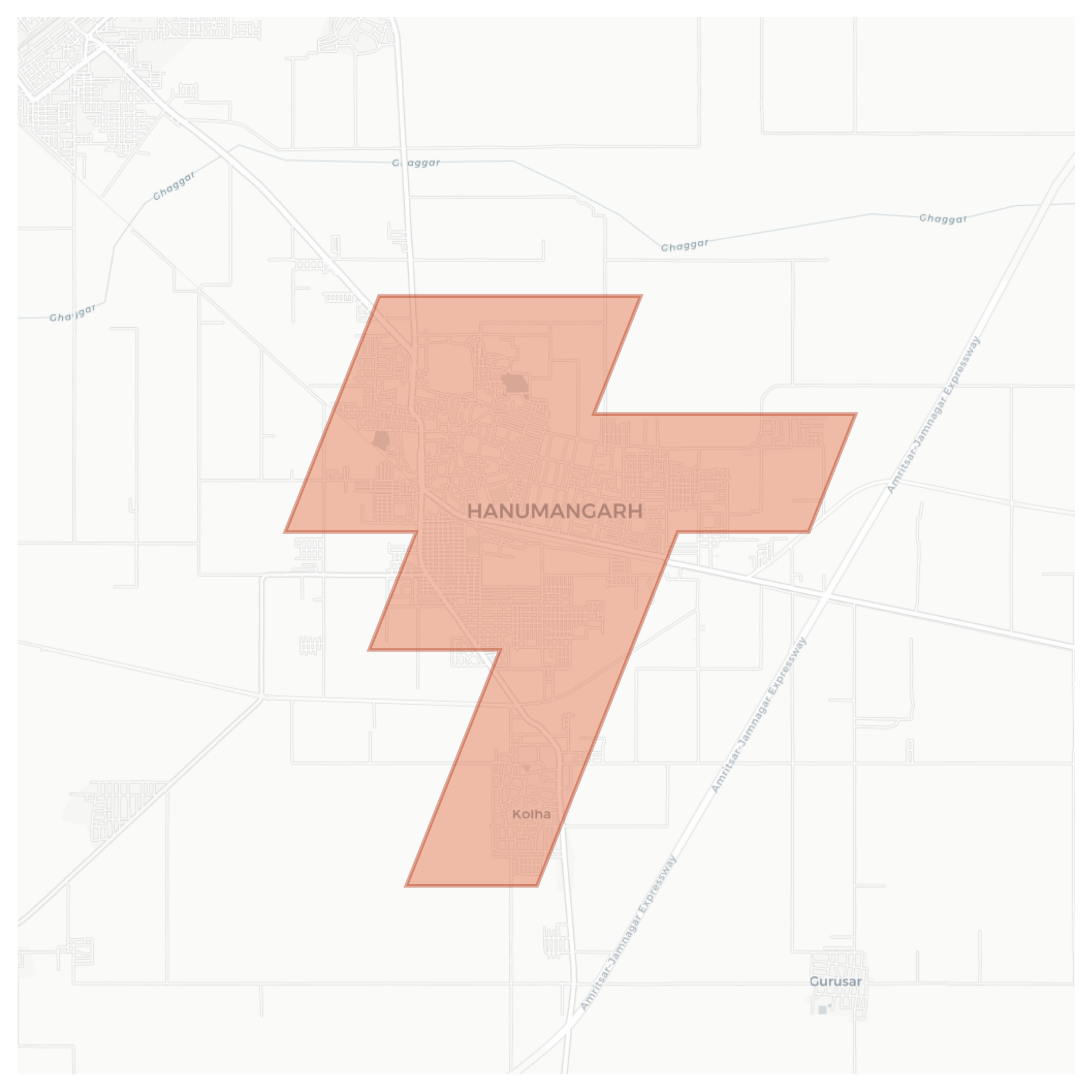 Hanumangarh geographic map