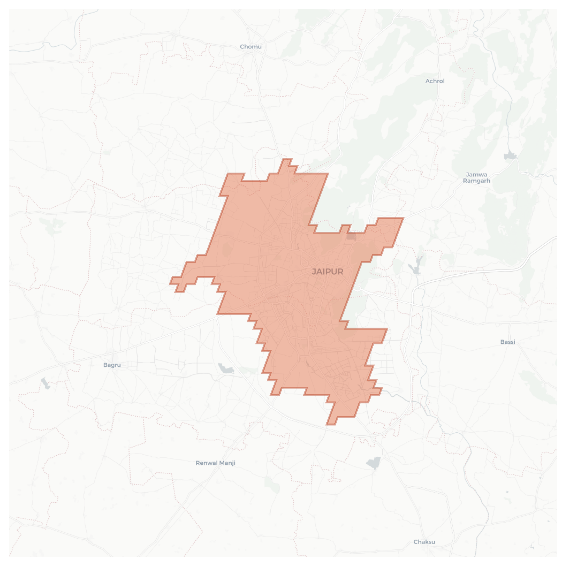 Jaipur geographic map