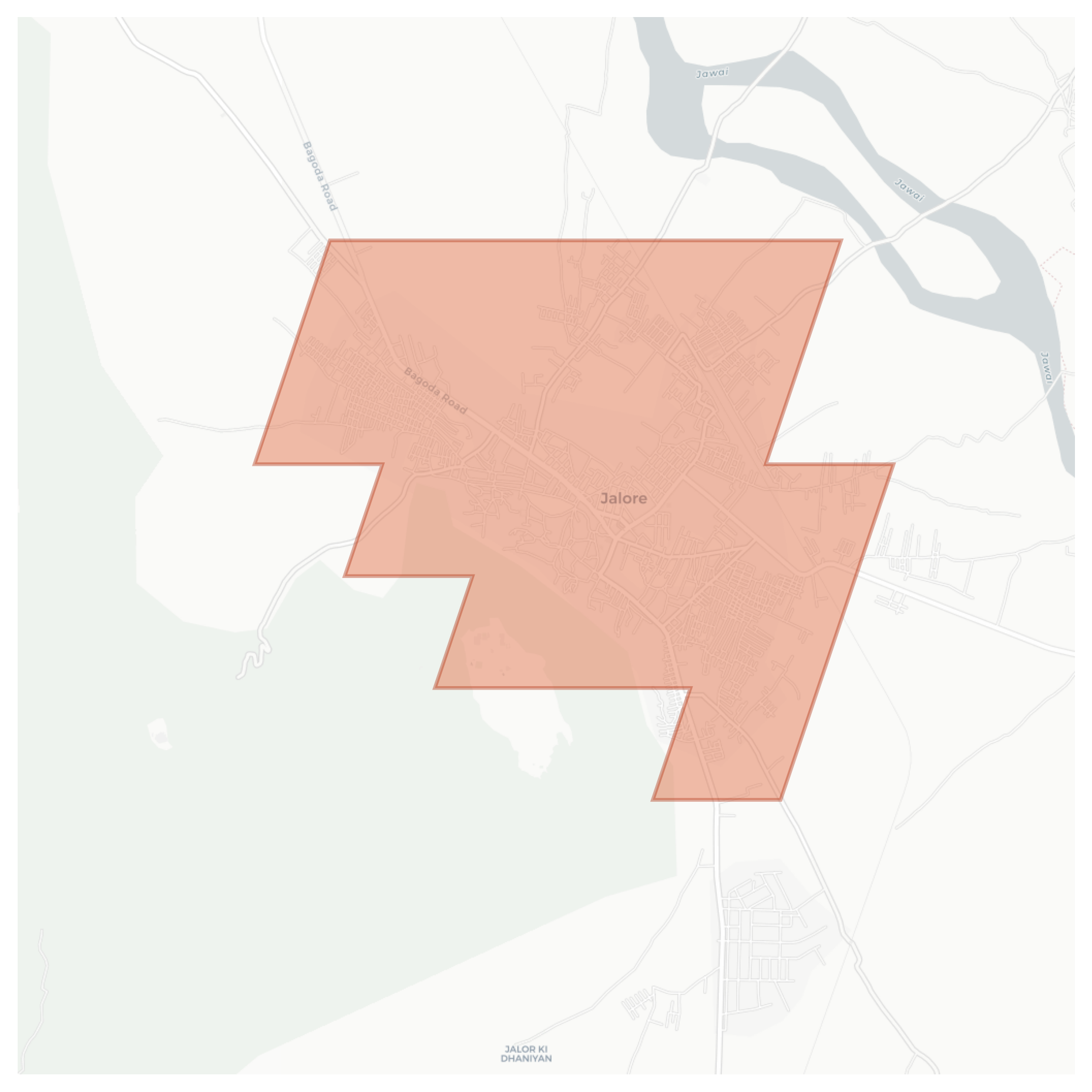 Jalore geographic map