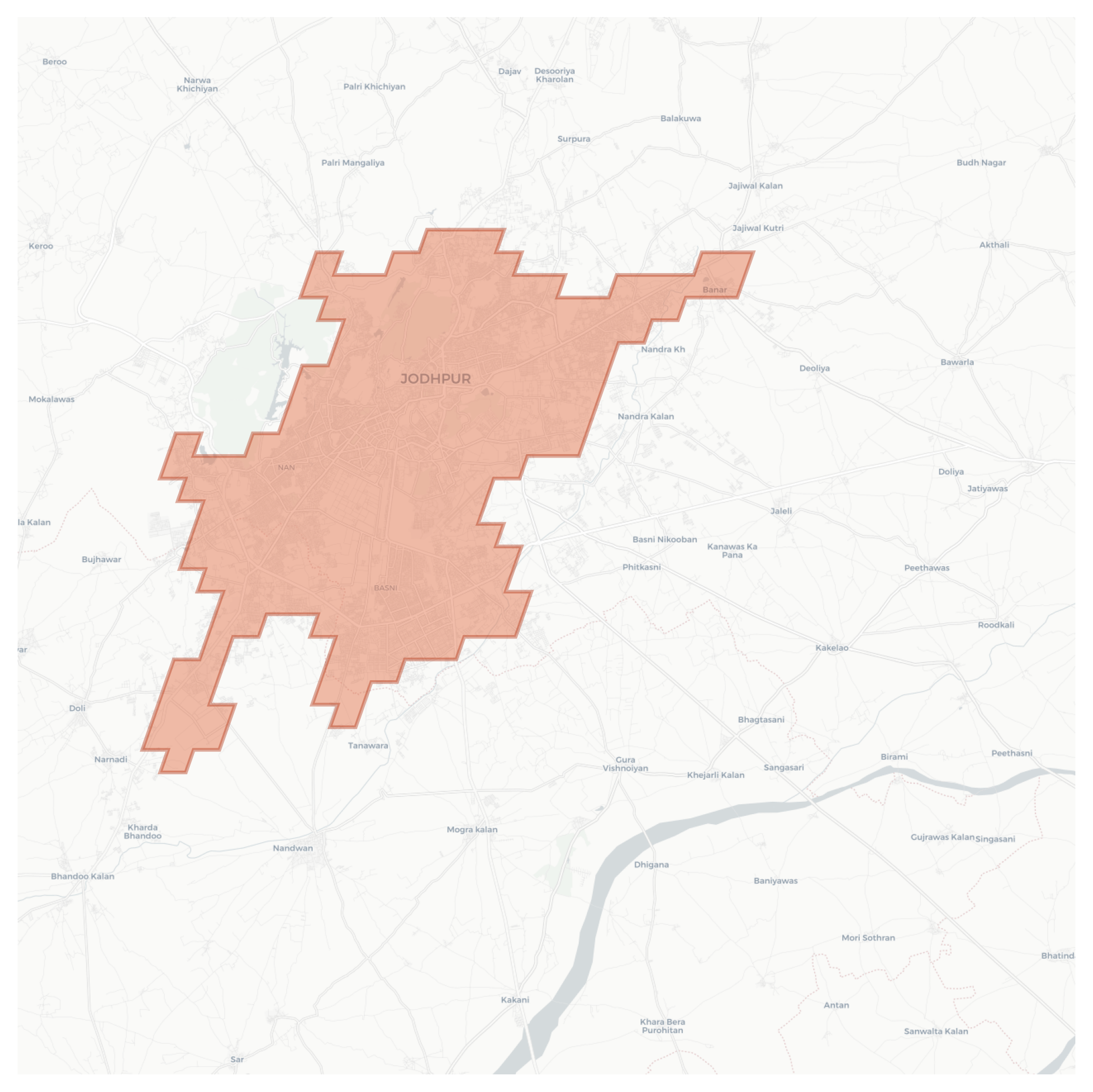 Jodhpur geographic map