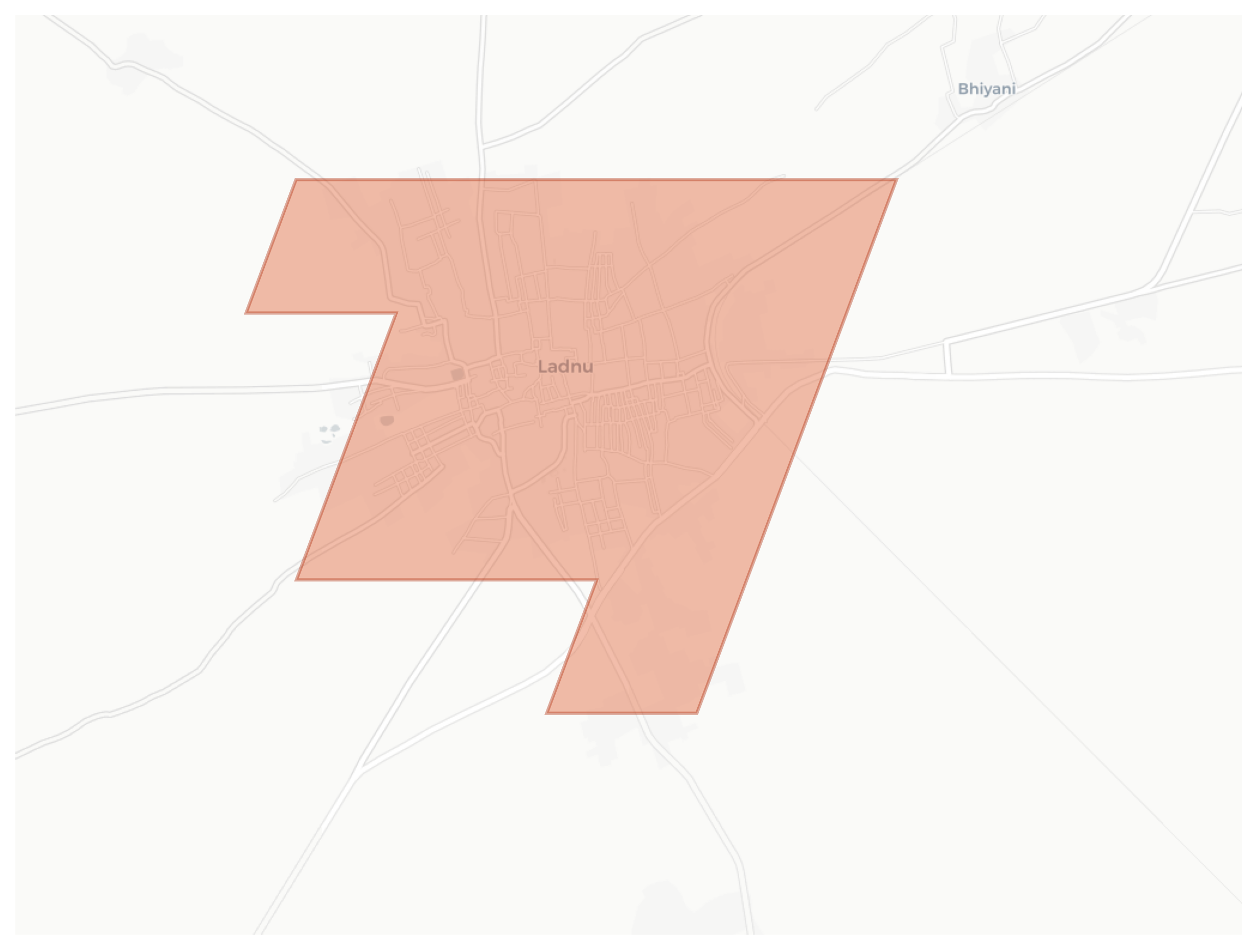 Ladnu geographic map