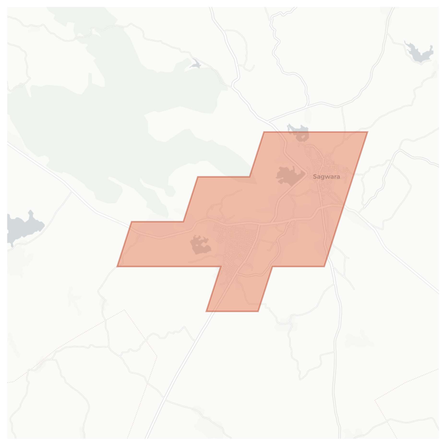 Sagwara geographic map