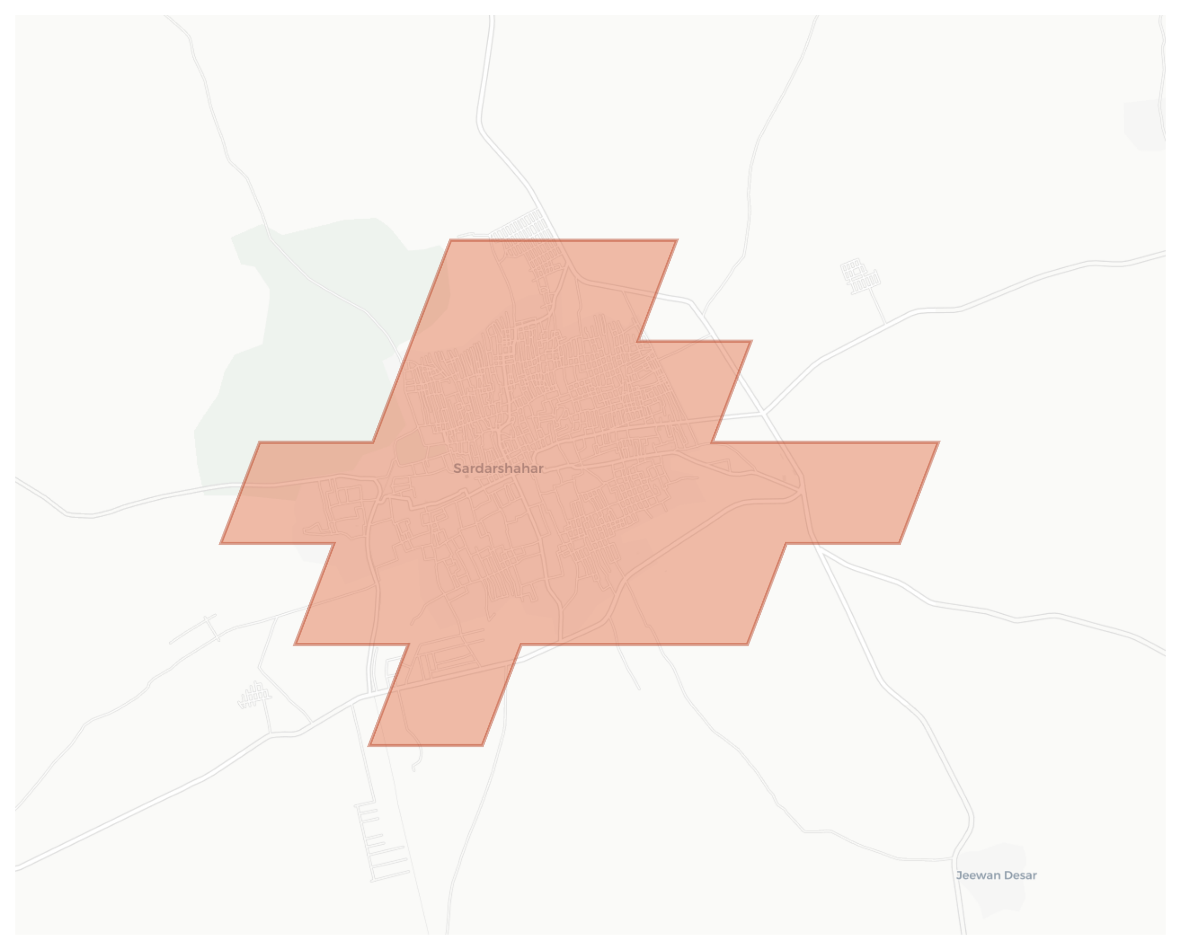 Sardarshahar geographic map