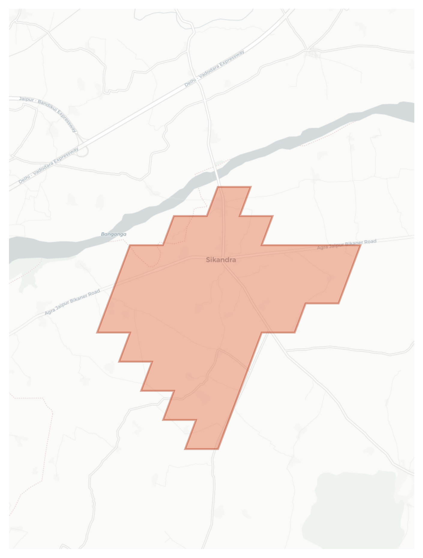 Sikandra geographic map