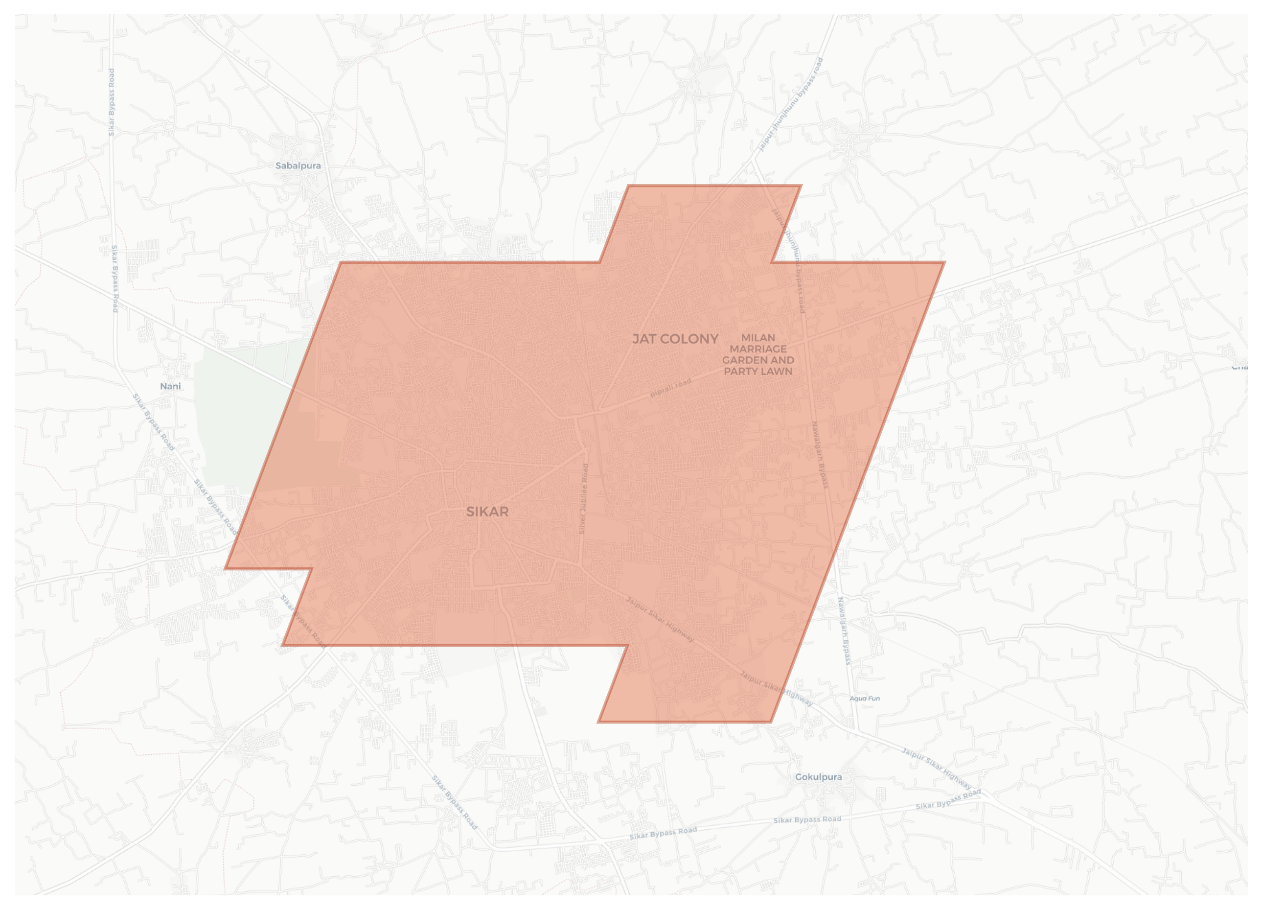 Sikar geographic map