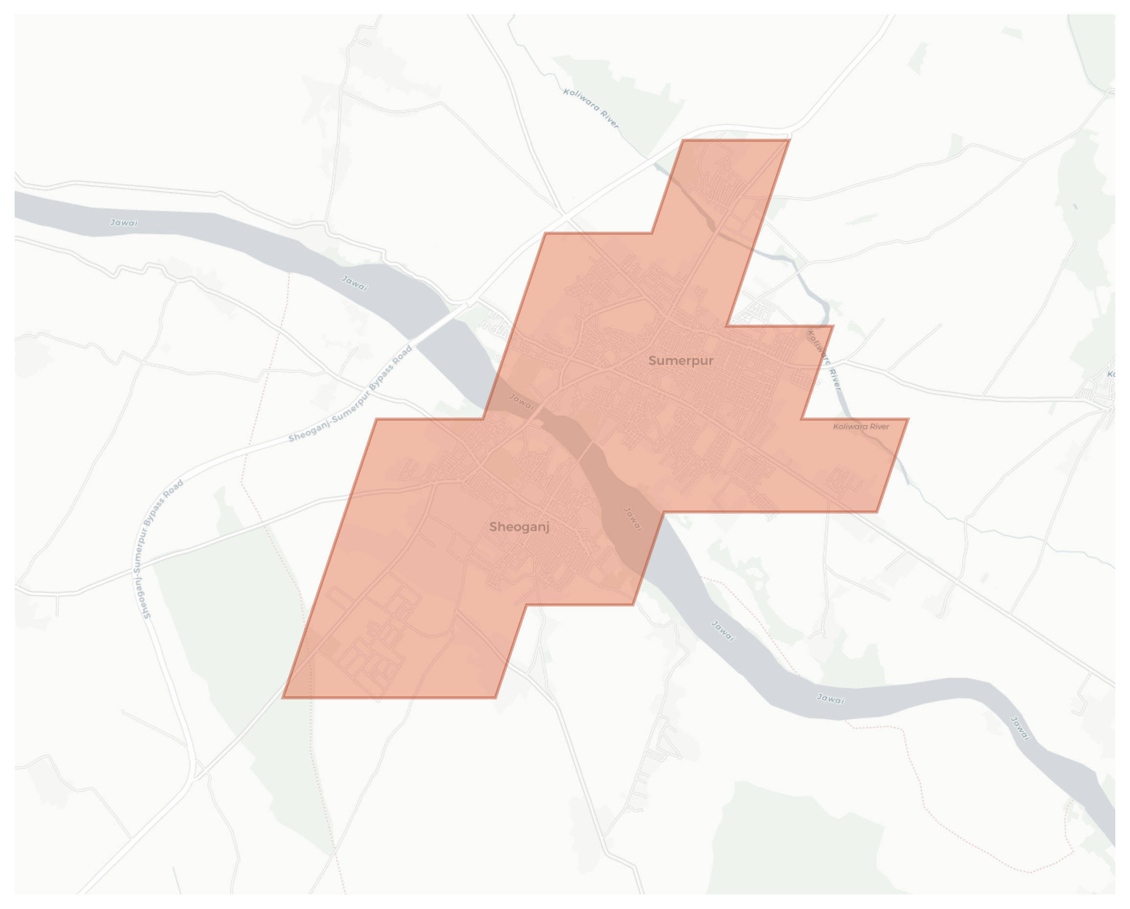 Sumerpur geographic map