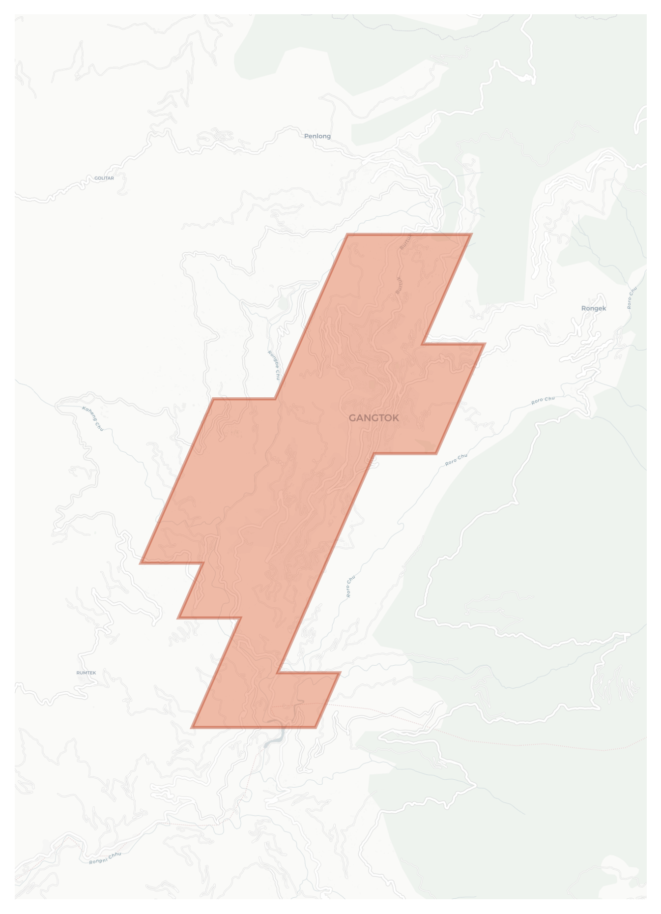 Gangtok geographic map