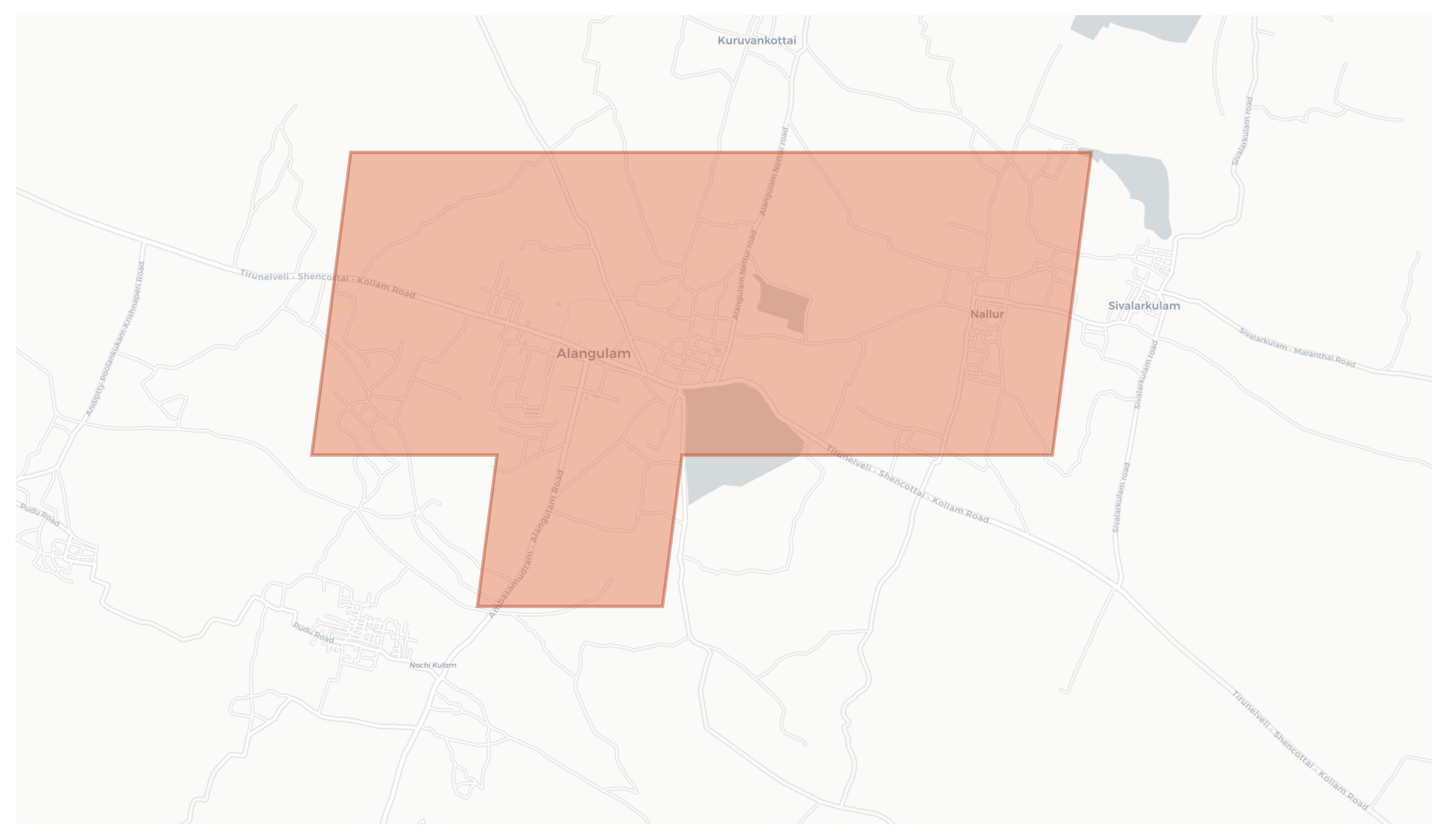 Alangulam geographic map
