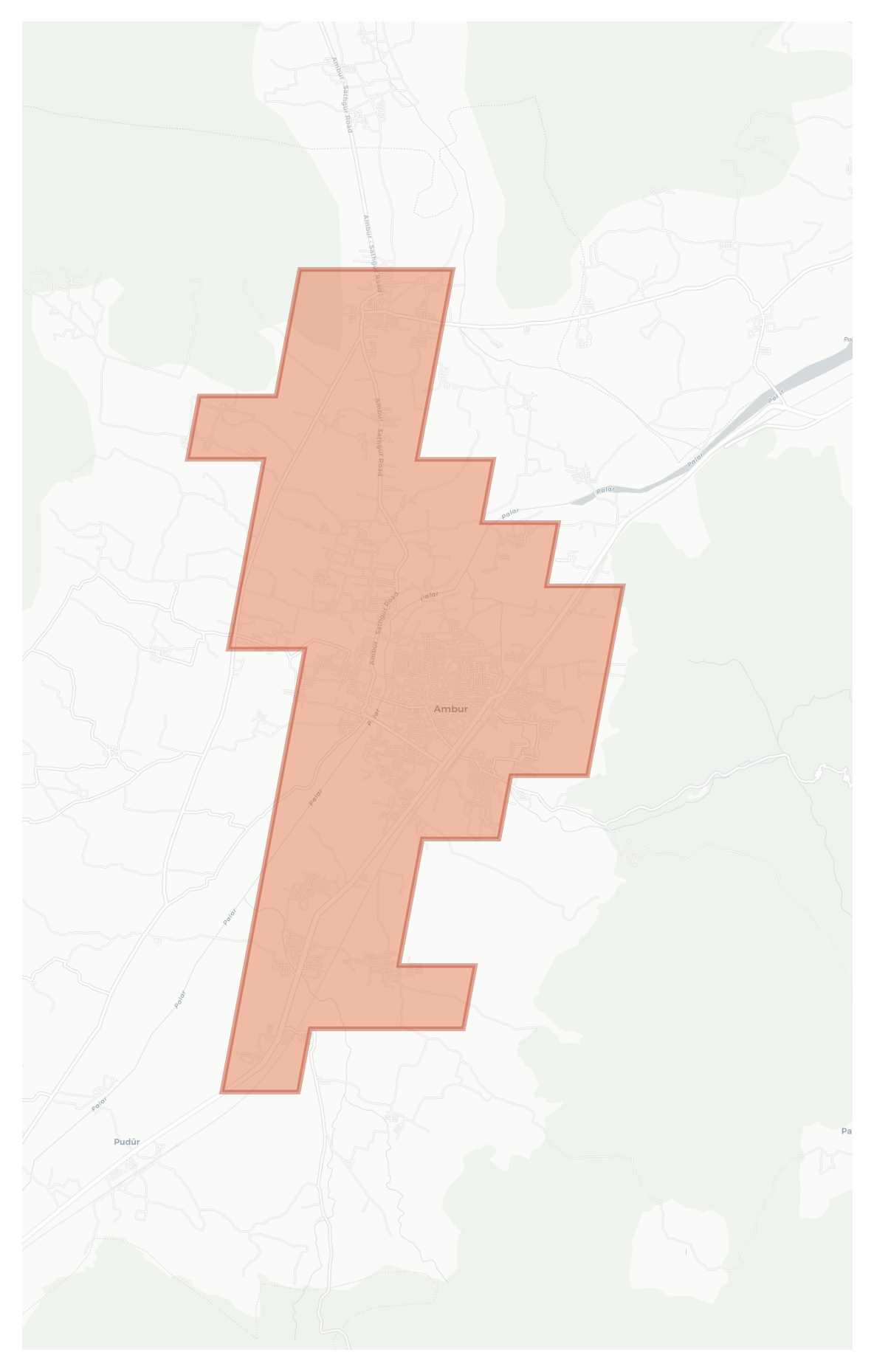 Ambur geographic map
