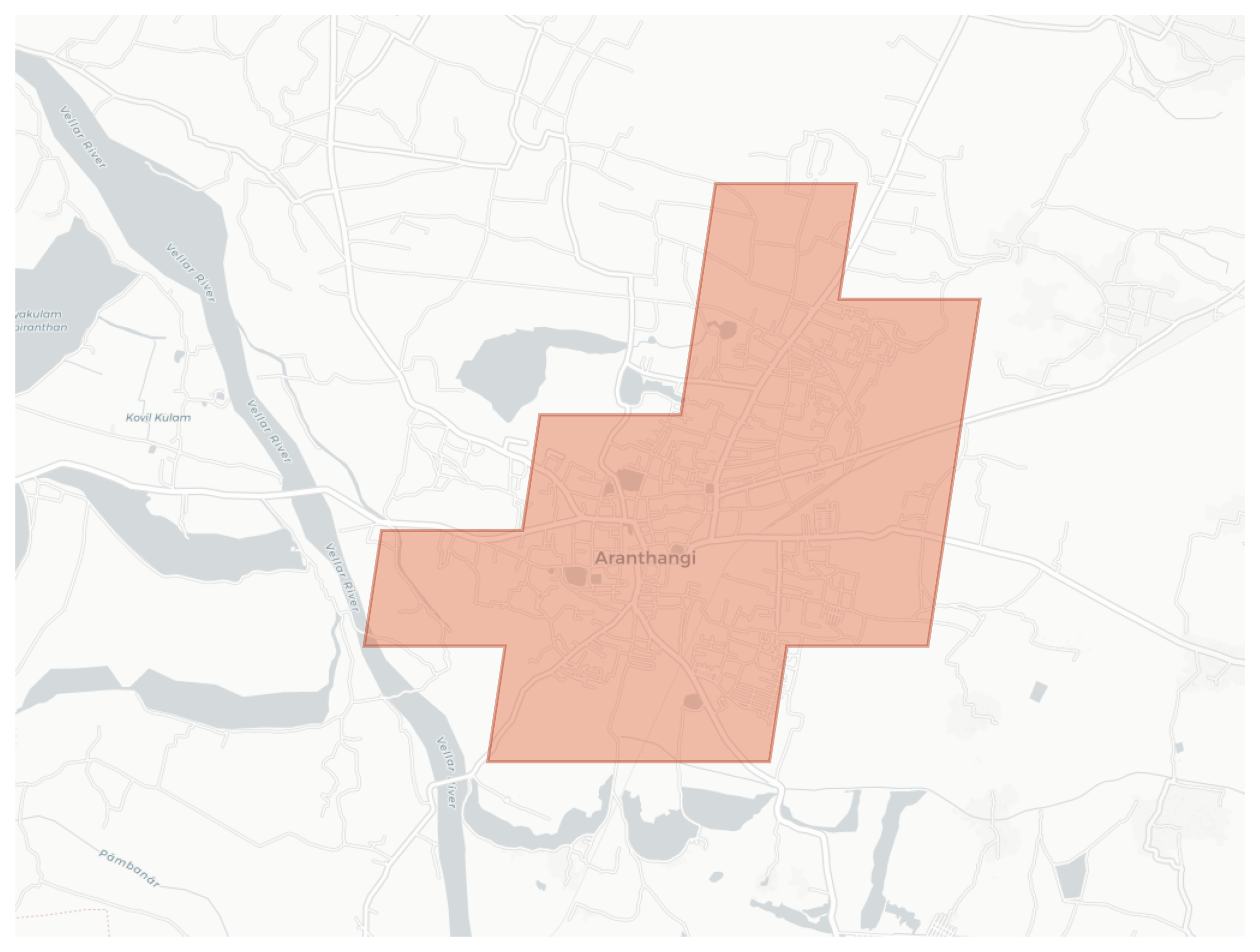 Aranthangi geographic map