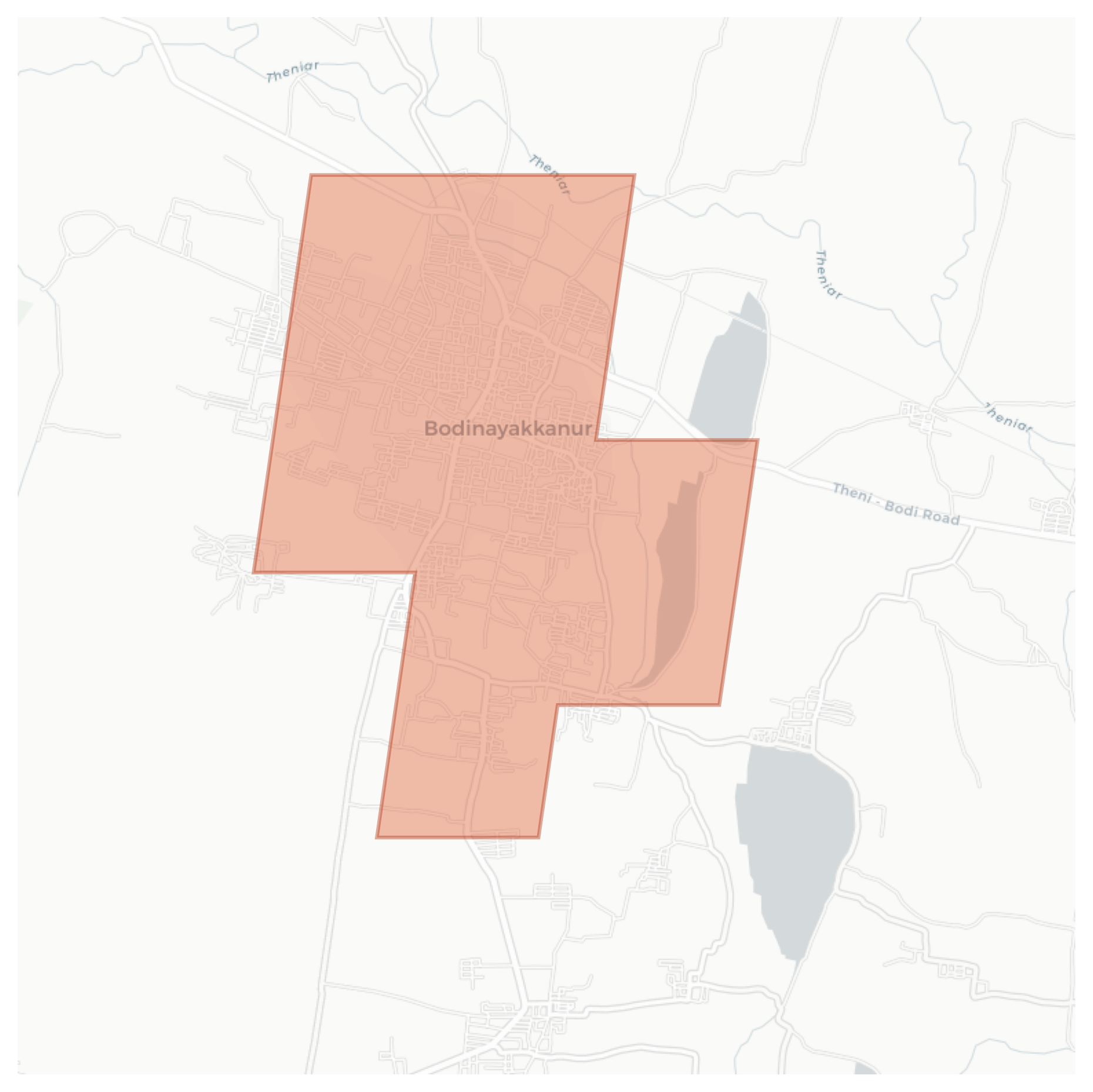 Bodinayakkanur geographic map