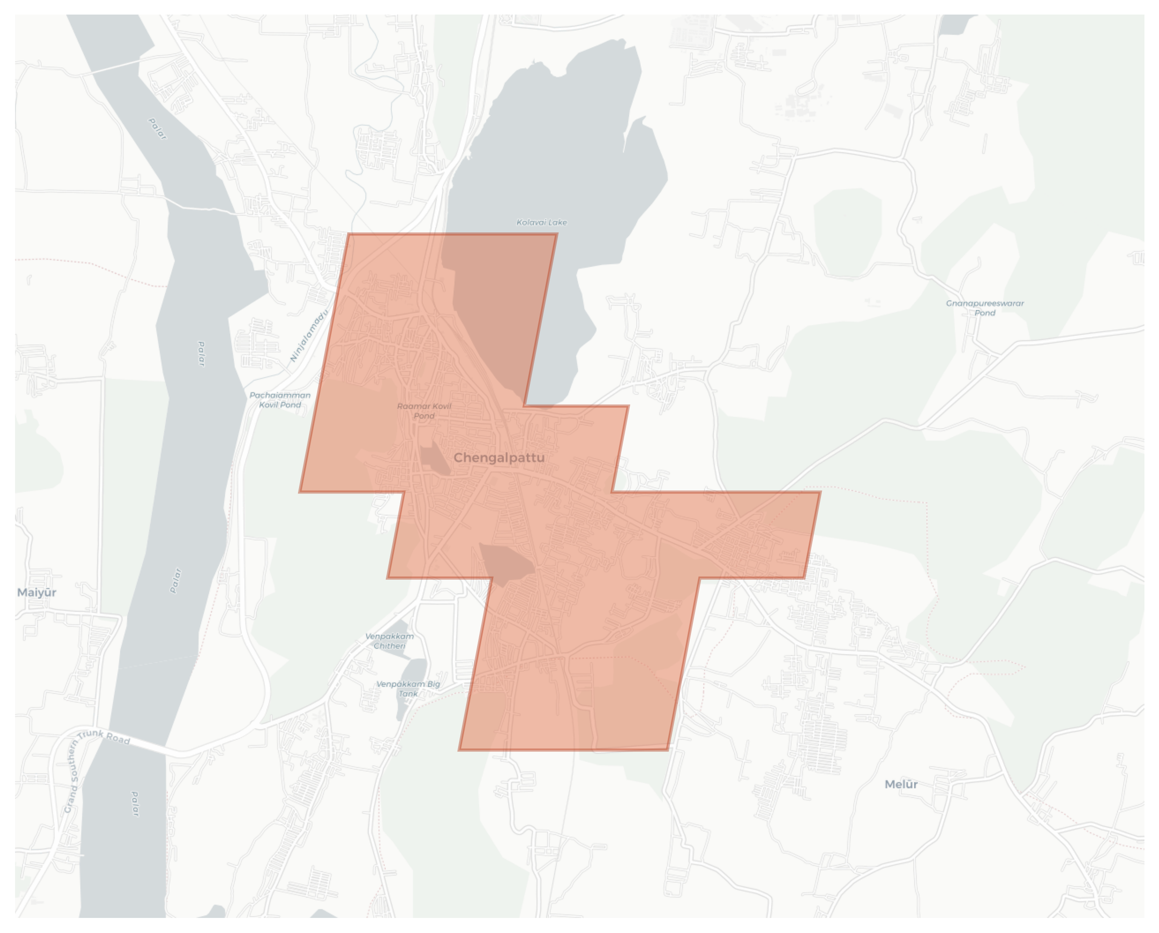 Chengalpattu geographic map