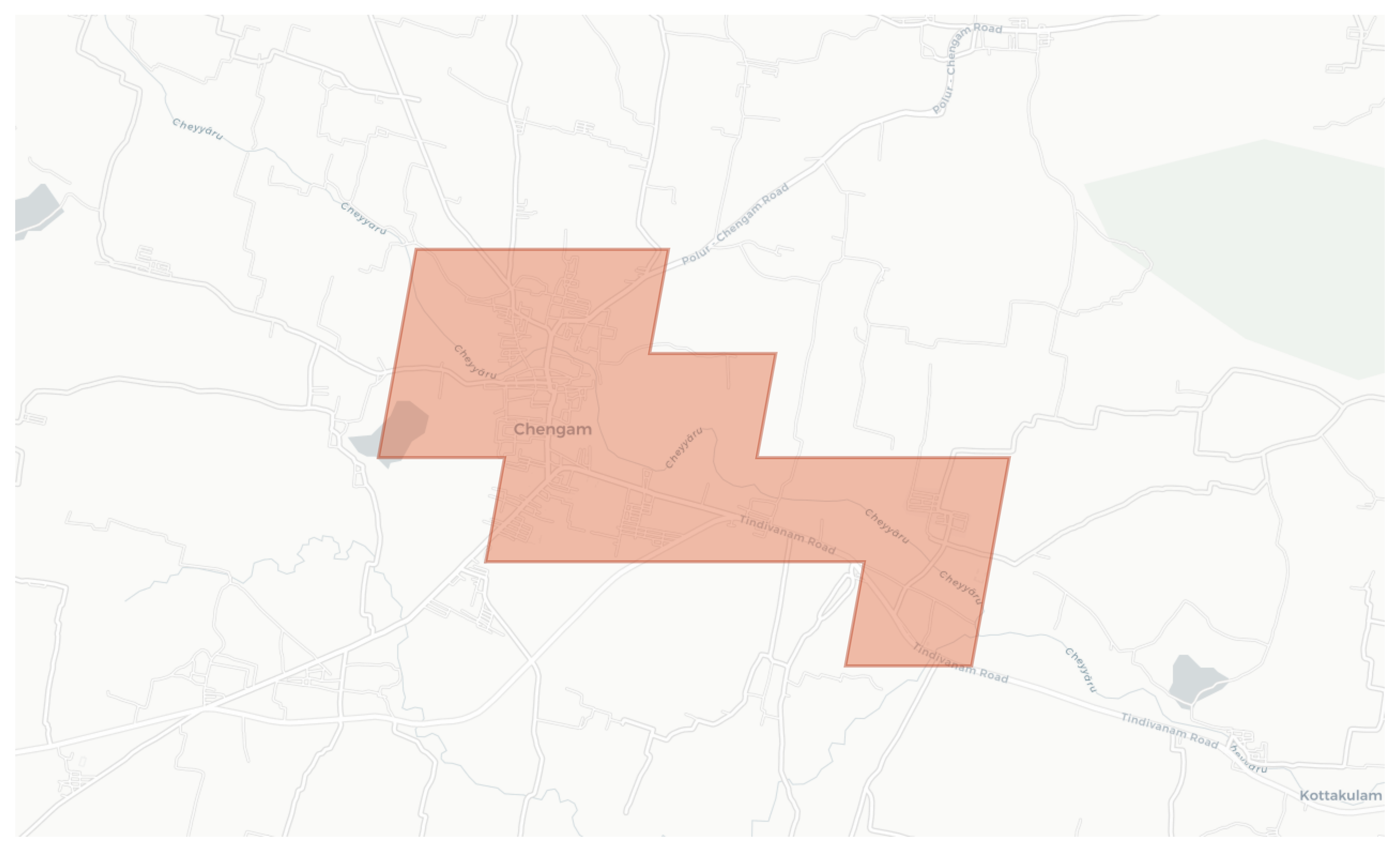 Chengam geographic map