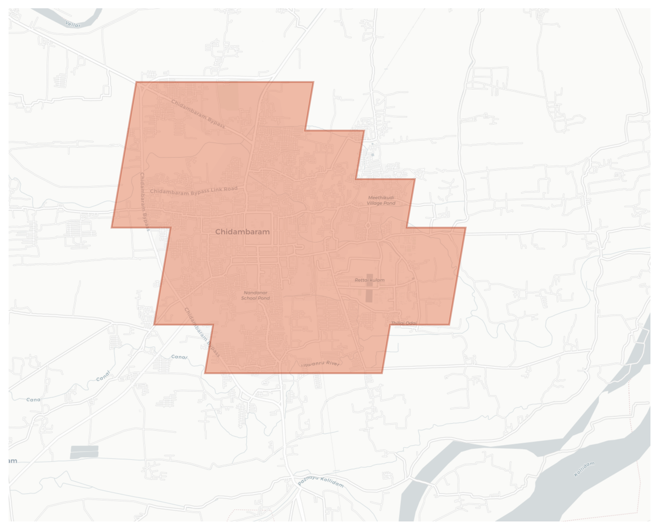 Chidambaram geographic map