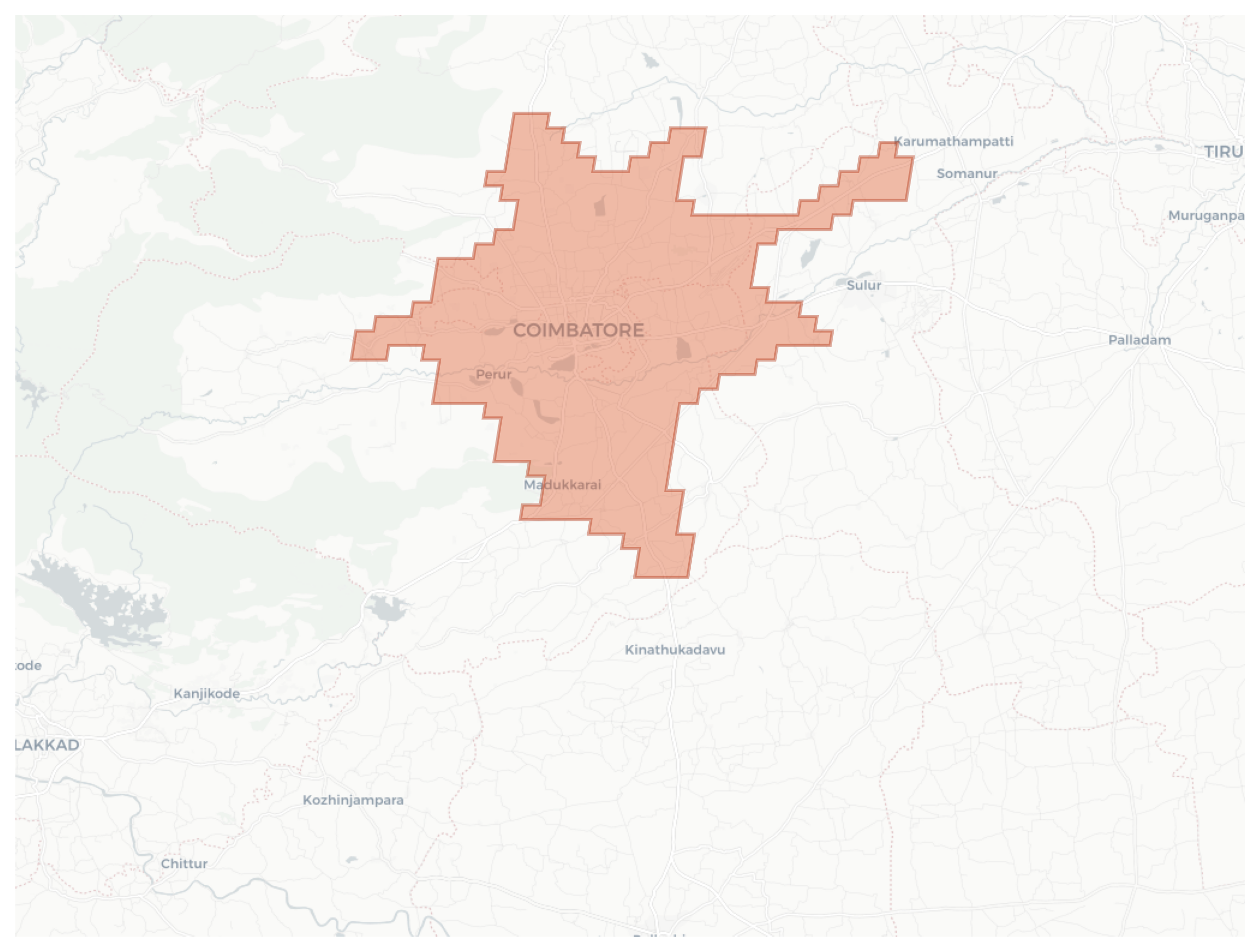 Coimbatore geographic map