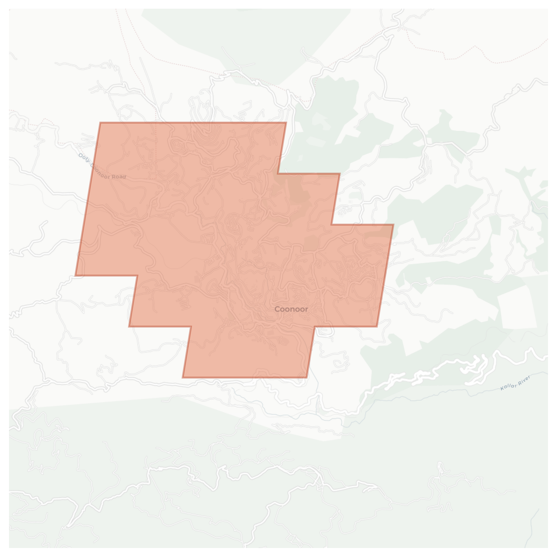 Coonoor geographic map