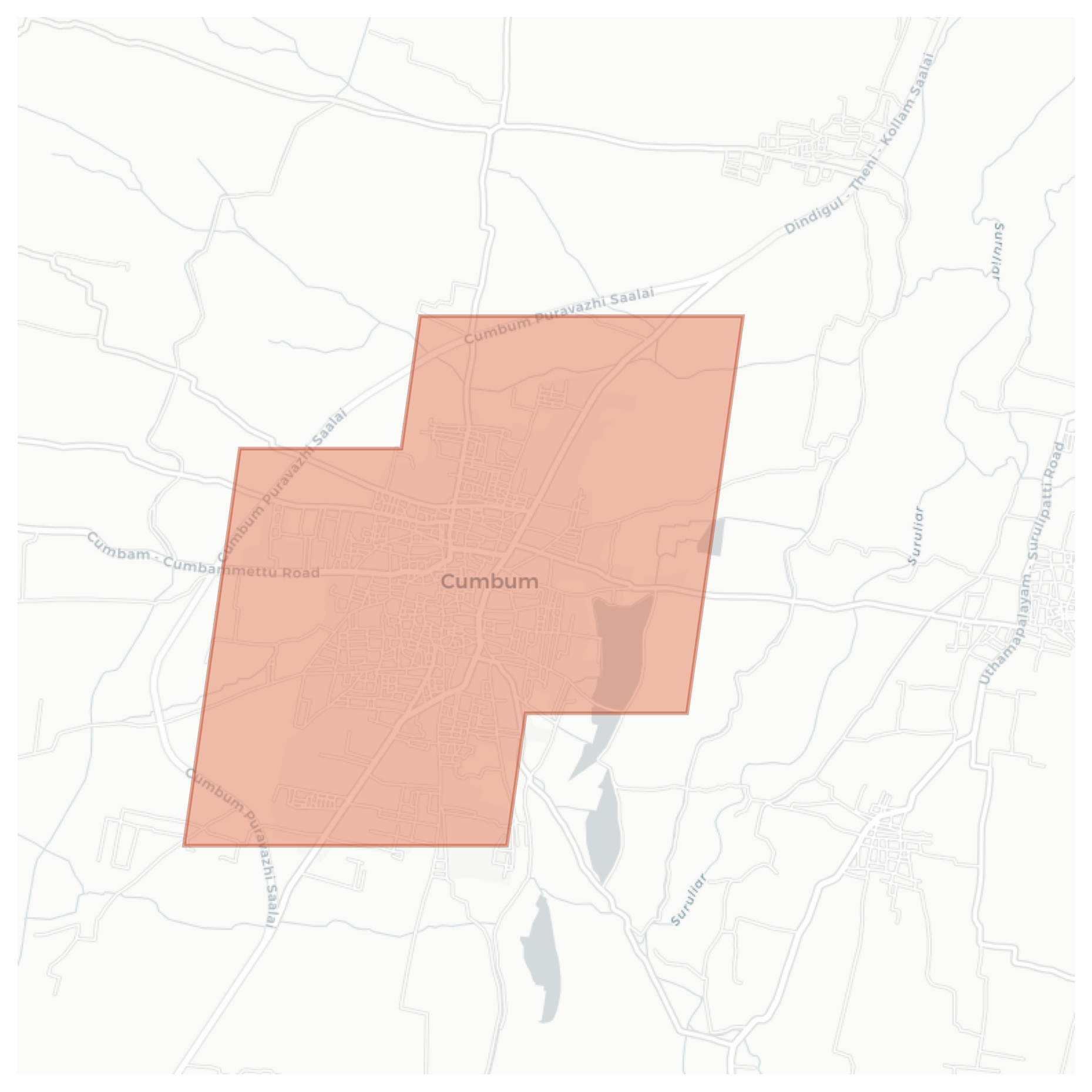 Cumbum geographic map
