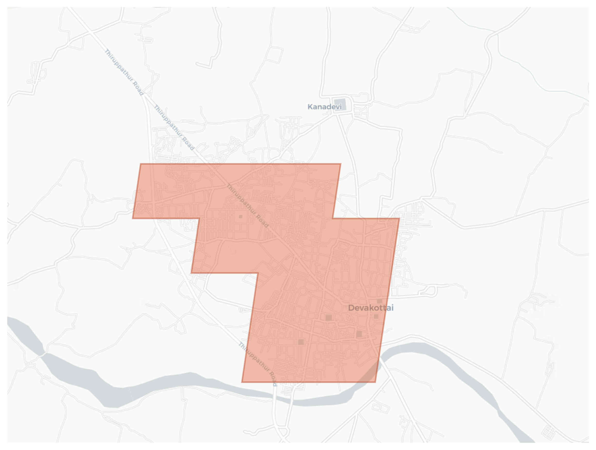 Devakottai geographic map
