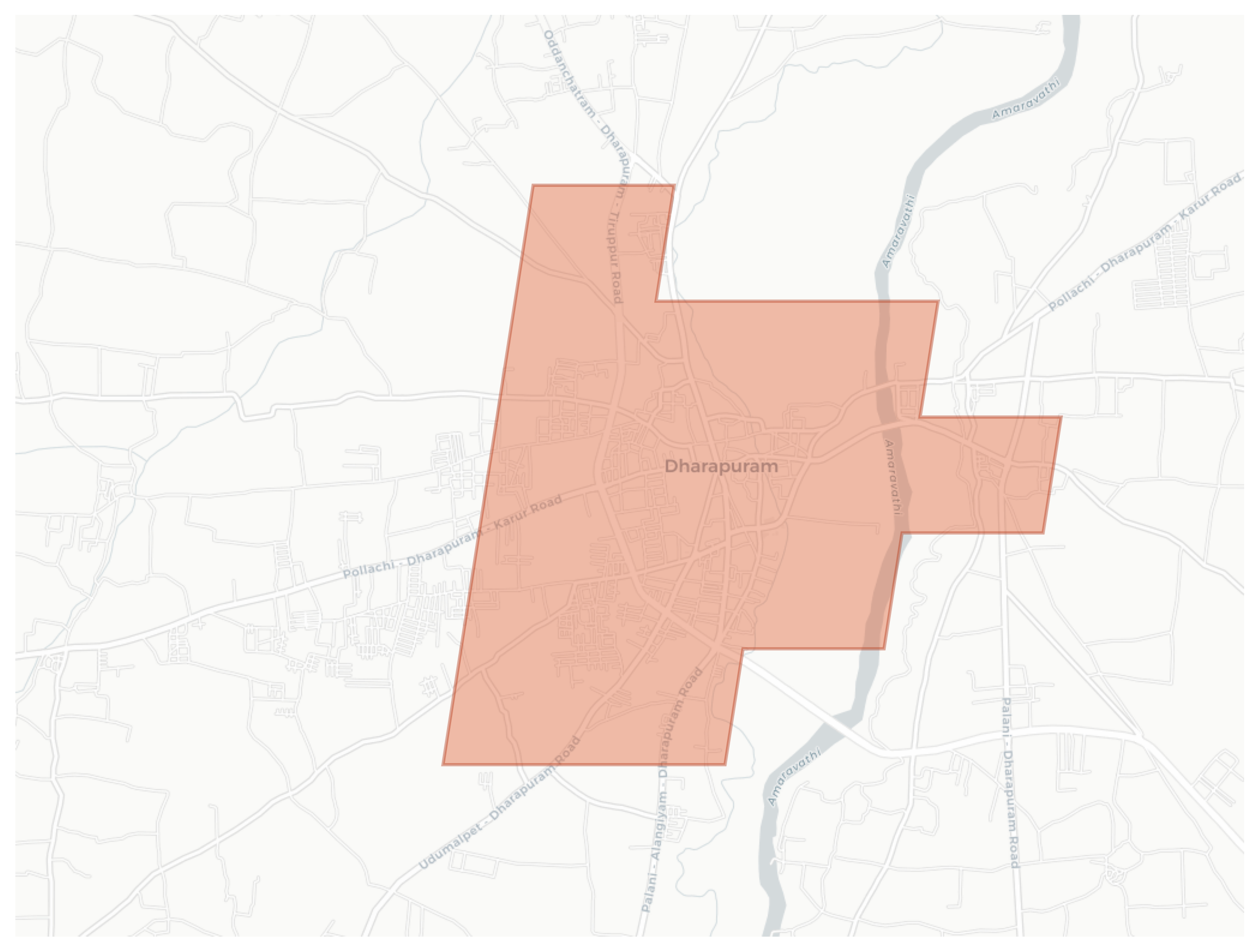 Dharapuram geographic map
