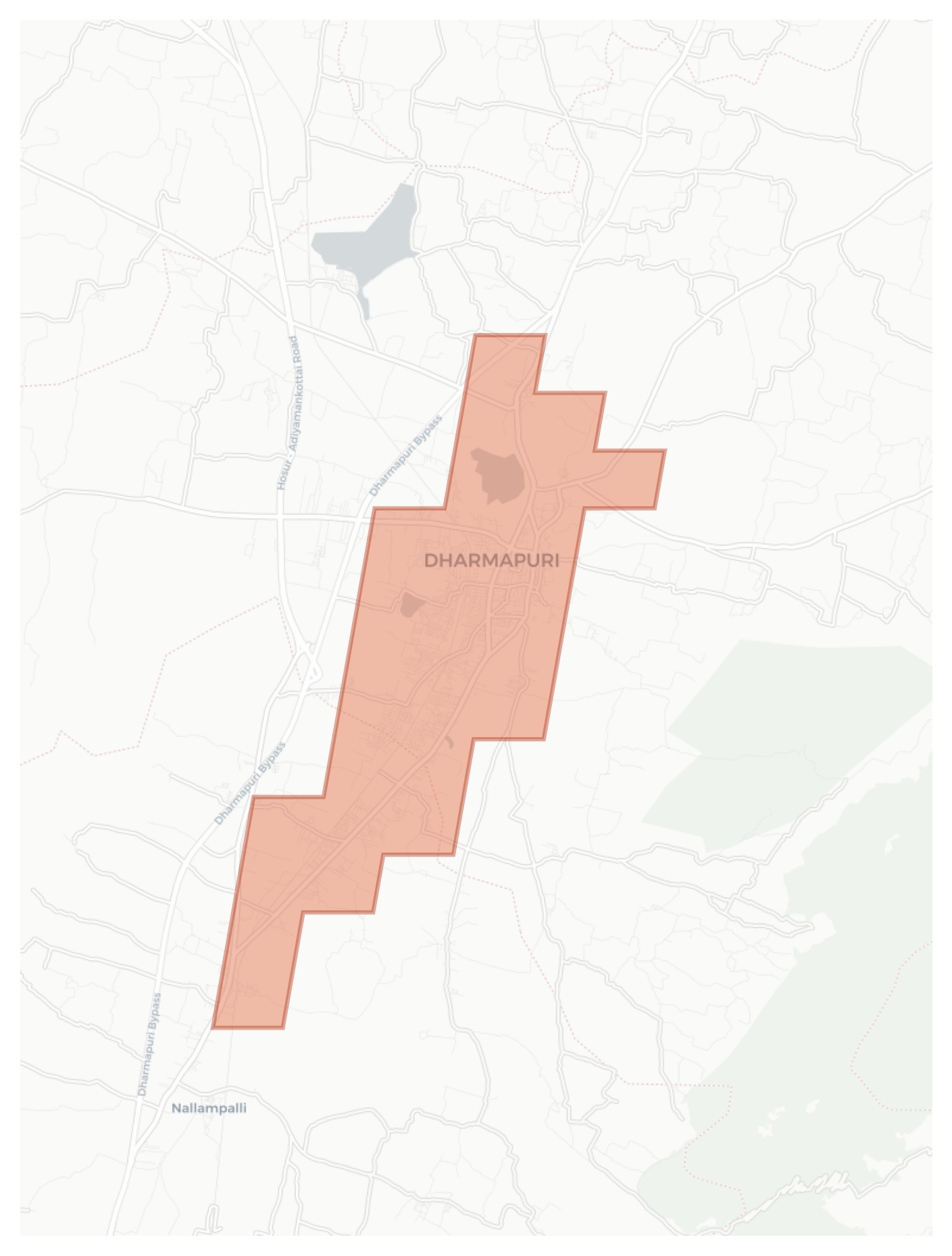 Dharmapuri geographic map
