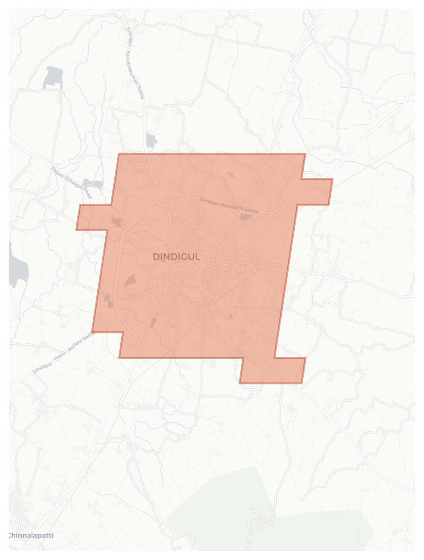 Dindigul geographic map