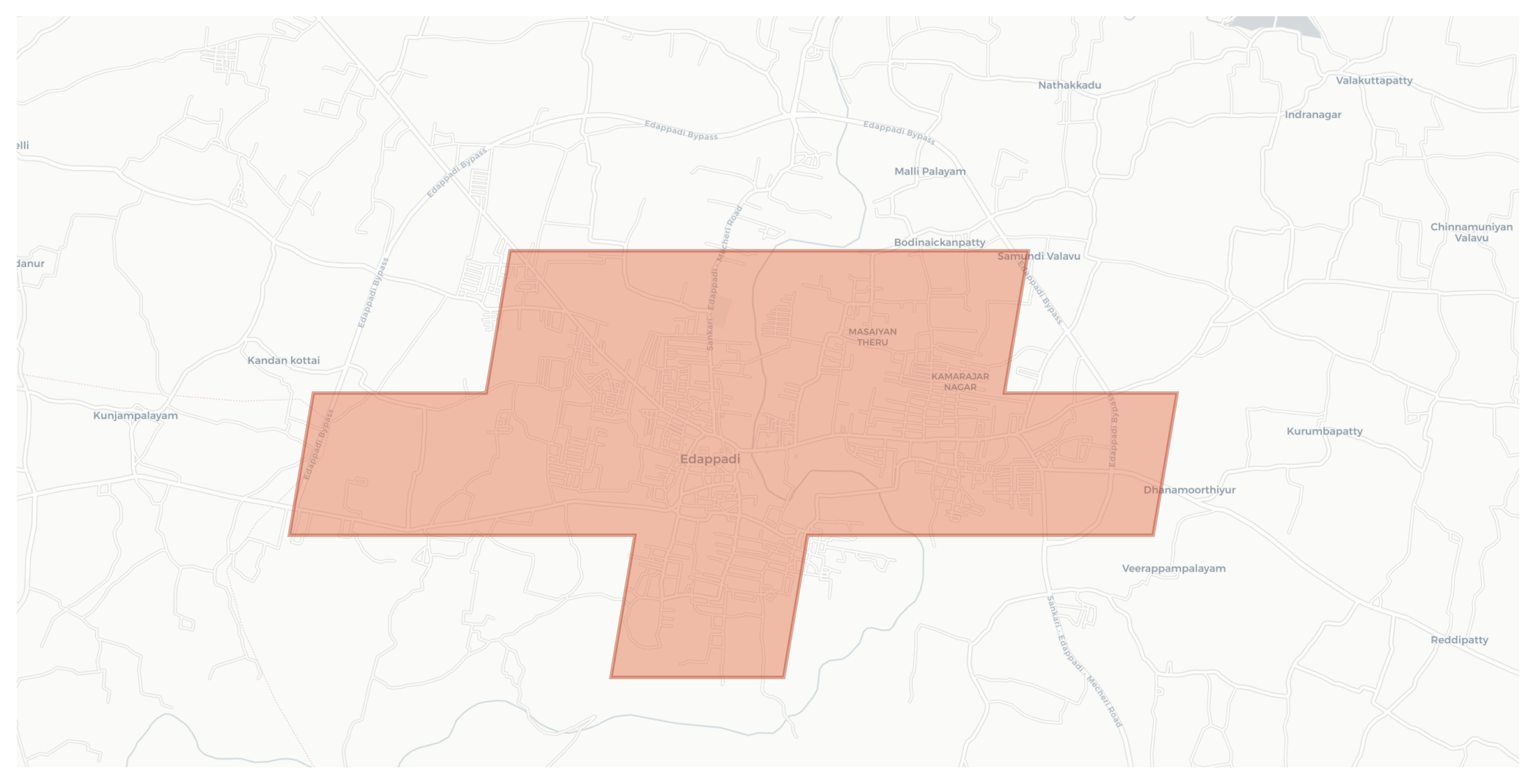 Edappadi geographic map