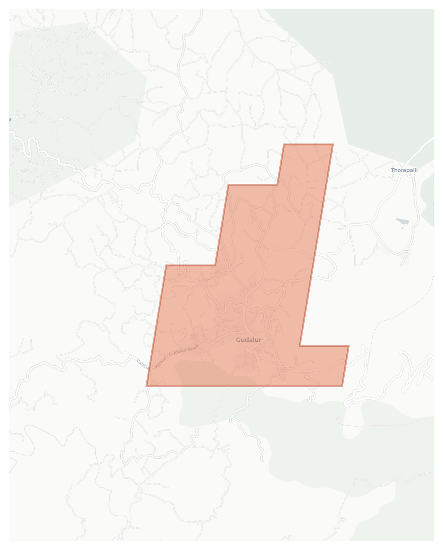 Gudalur geographic map