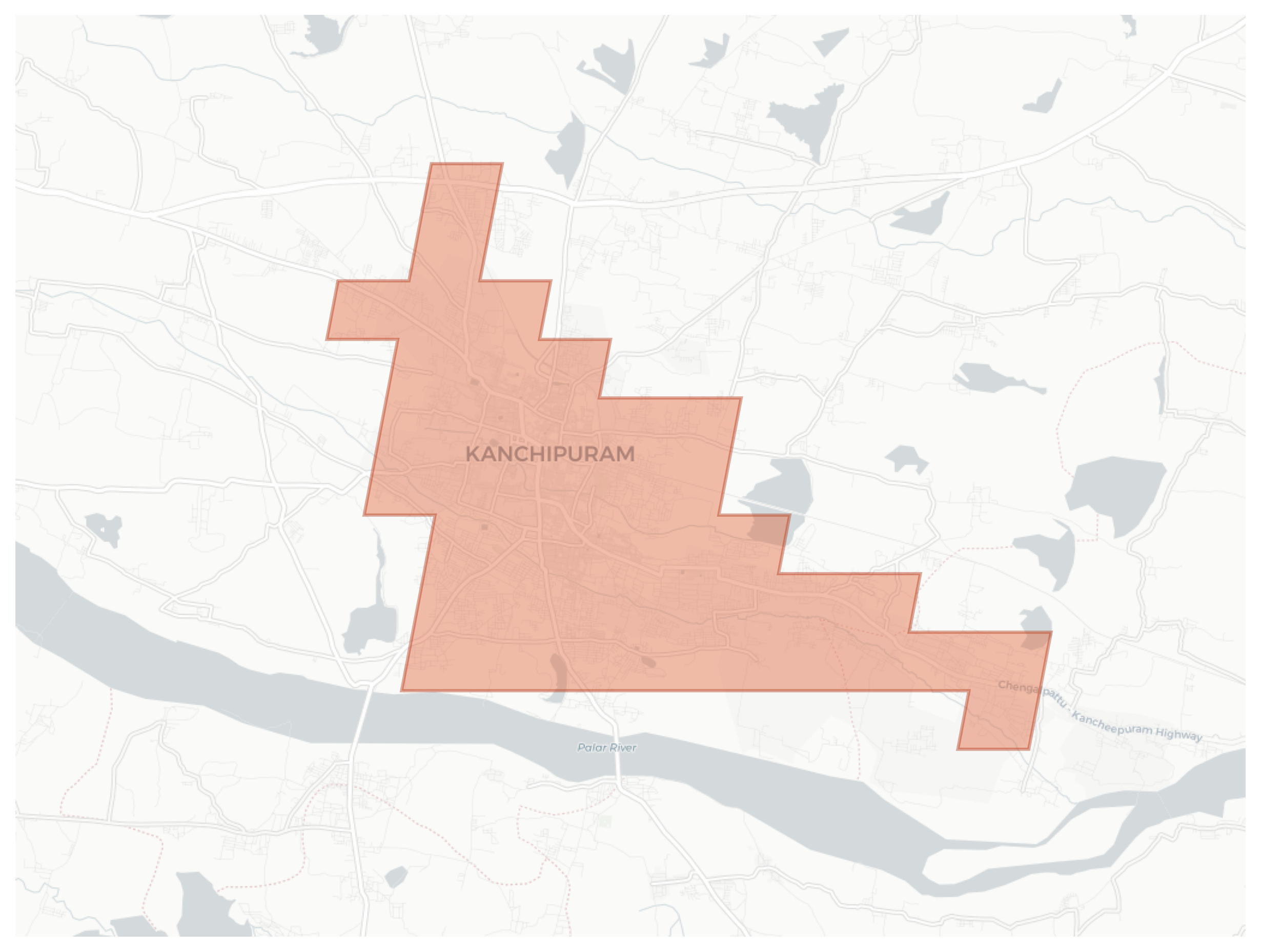 Kanchipuram geographic map