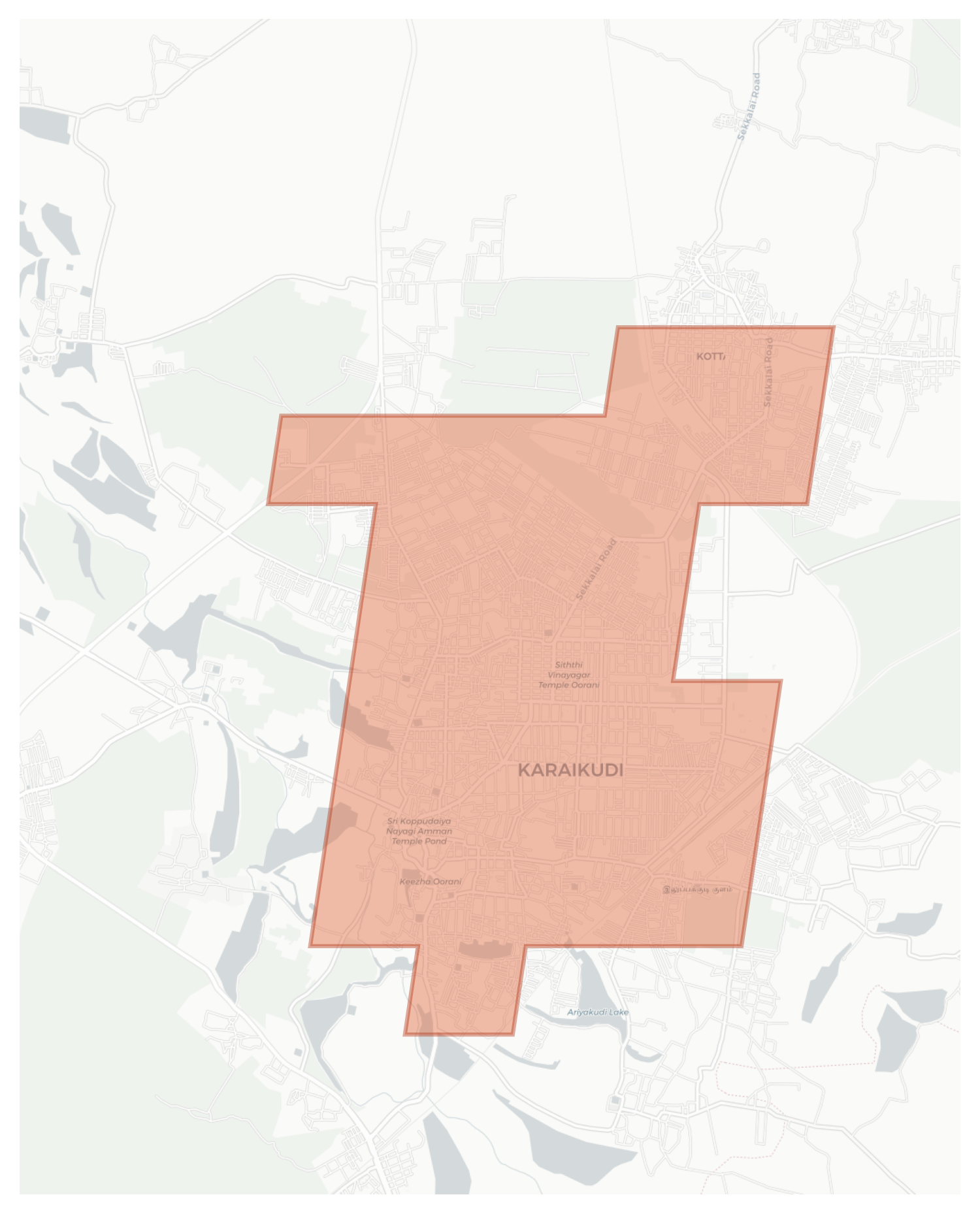 Karaikudi geographic map