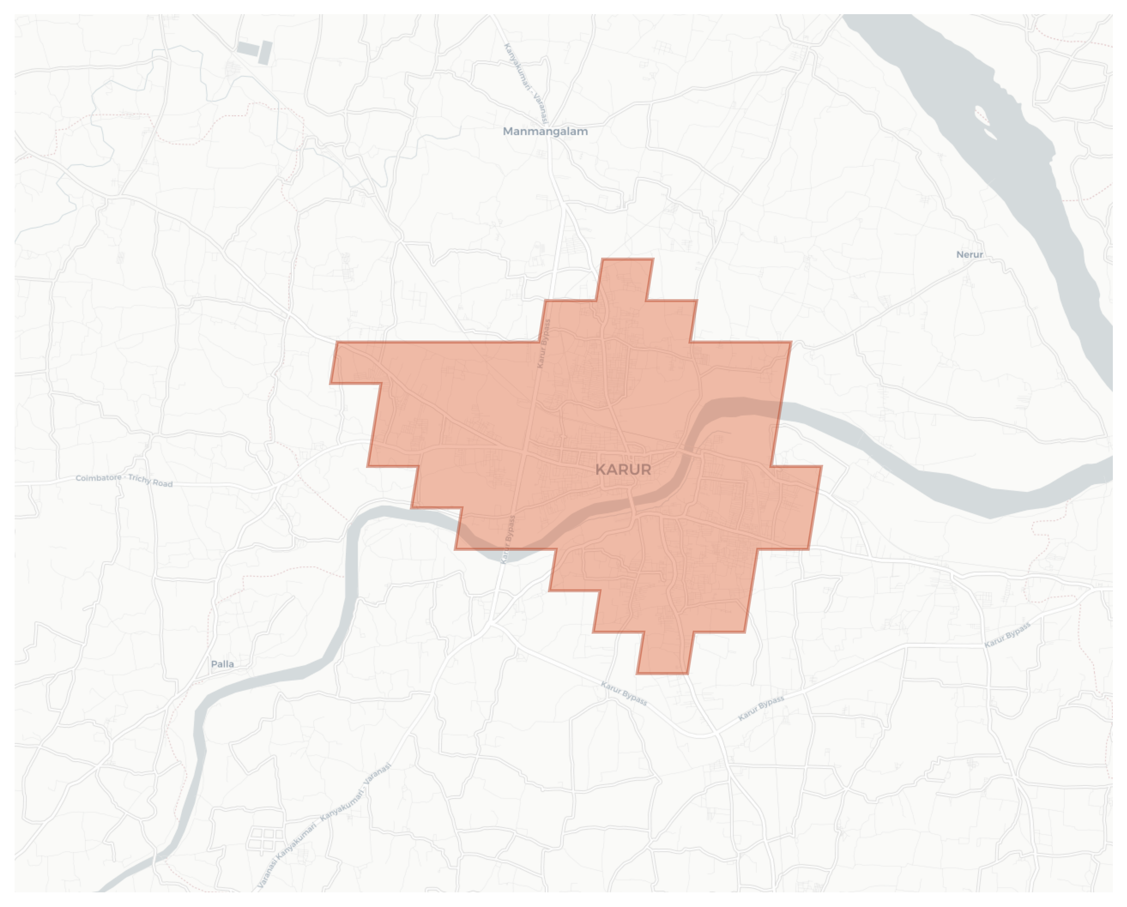 Karur geographic map