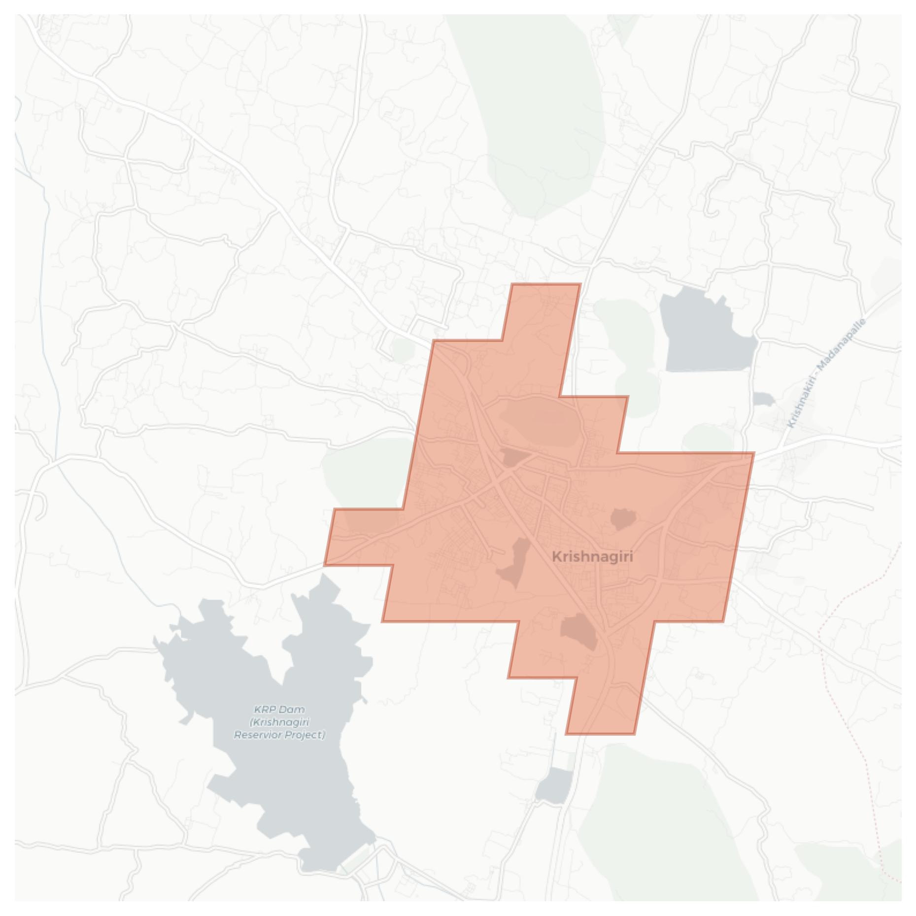 Krishnagiri geographic map