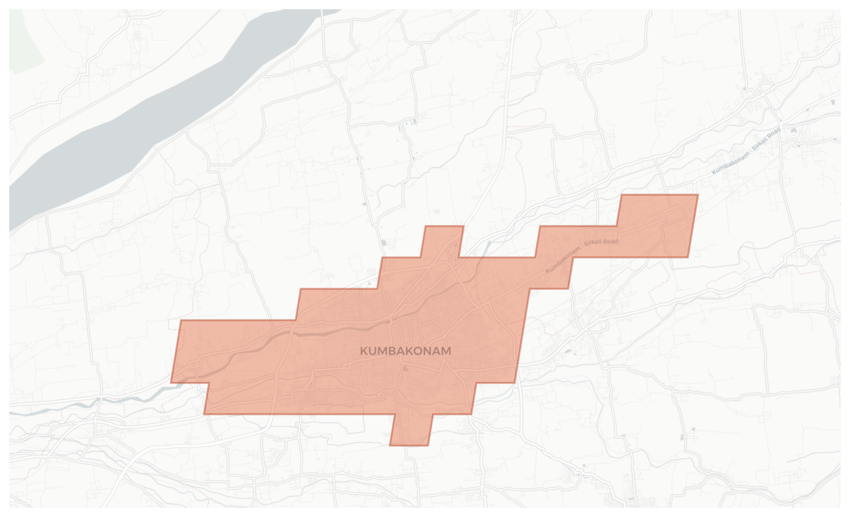 Kumbakonam geographic map