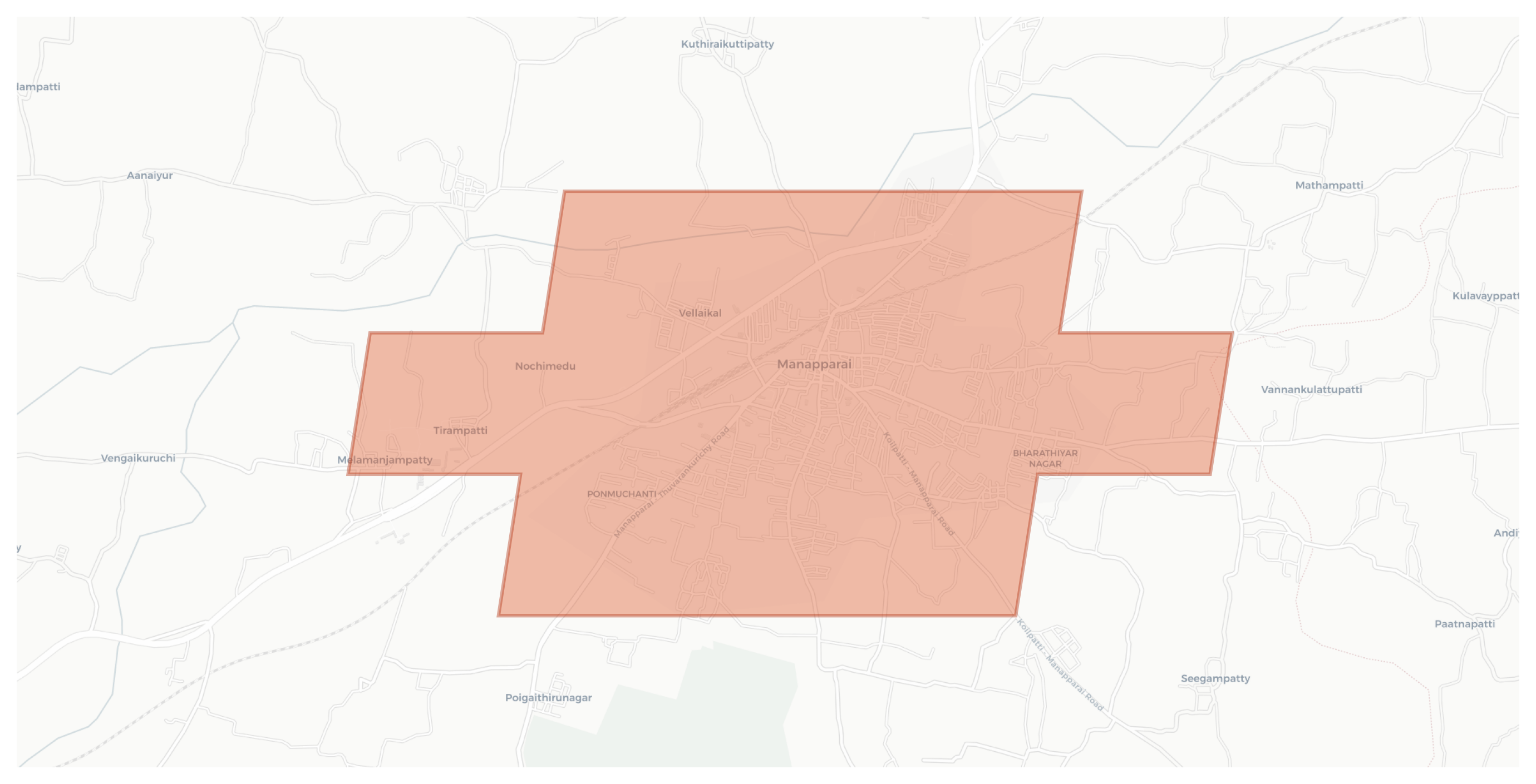 Manapparai geographic map