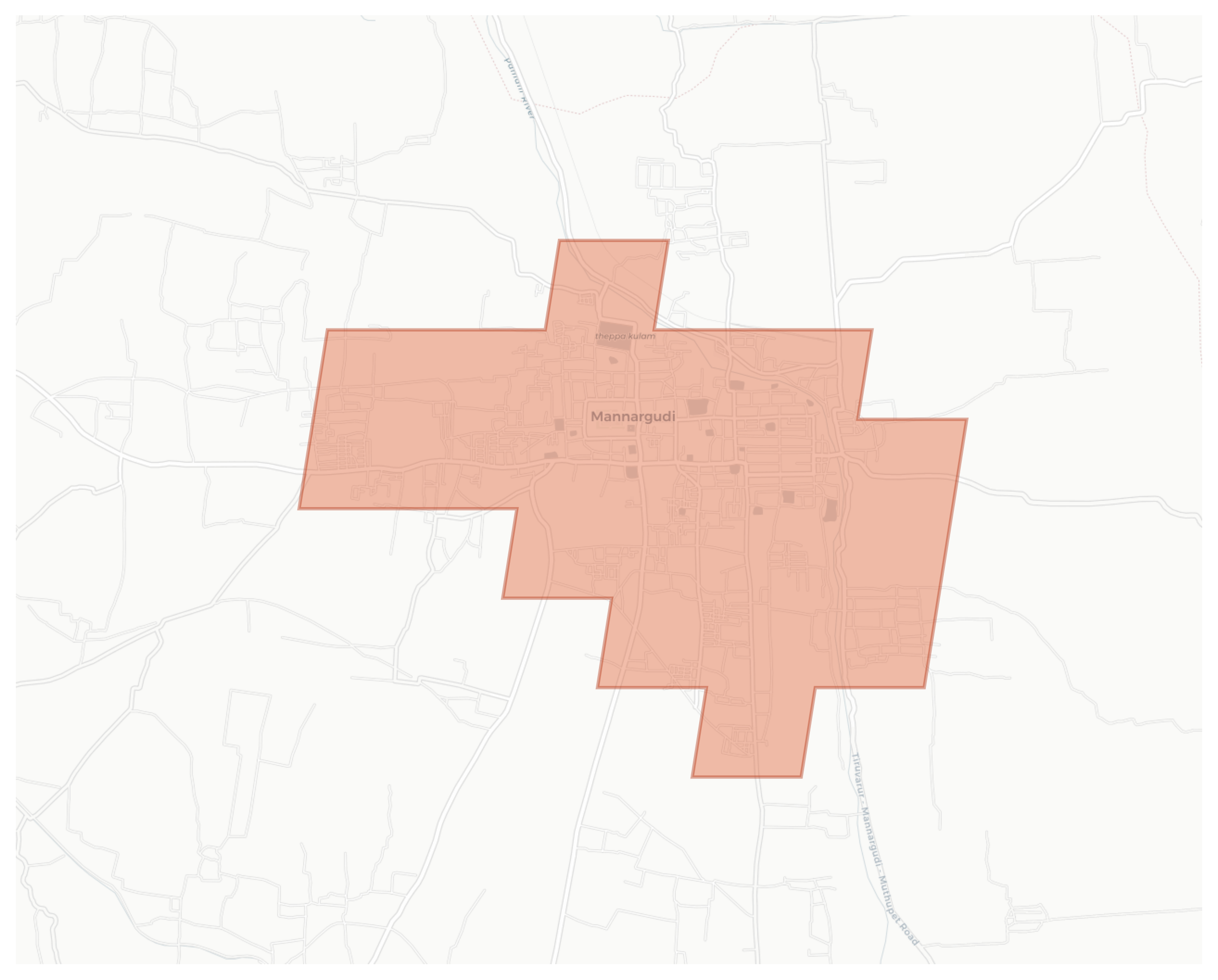 Mannargudi geographic map